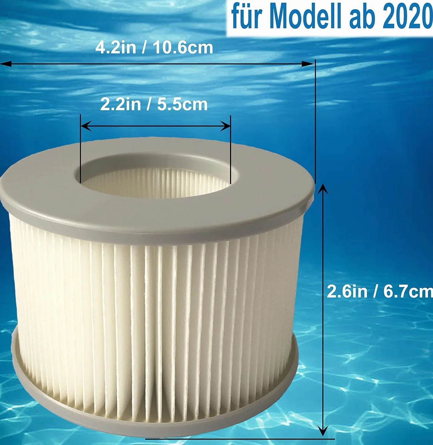 Wkłady filtrujące do jacuzzi MSPA zestaw 2 zamiennych wkładów do nadmuchiwanych basenów i spa Bubble Spa od 2020