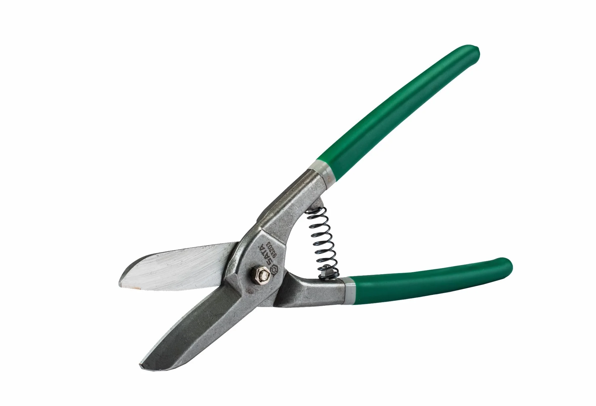SATA ST93201 nożyce do blachy 200 mm/8 cali do prostego cięcia z ergonomicznym i dyppowanym uchwytem i mechanizmem sprężynowym