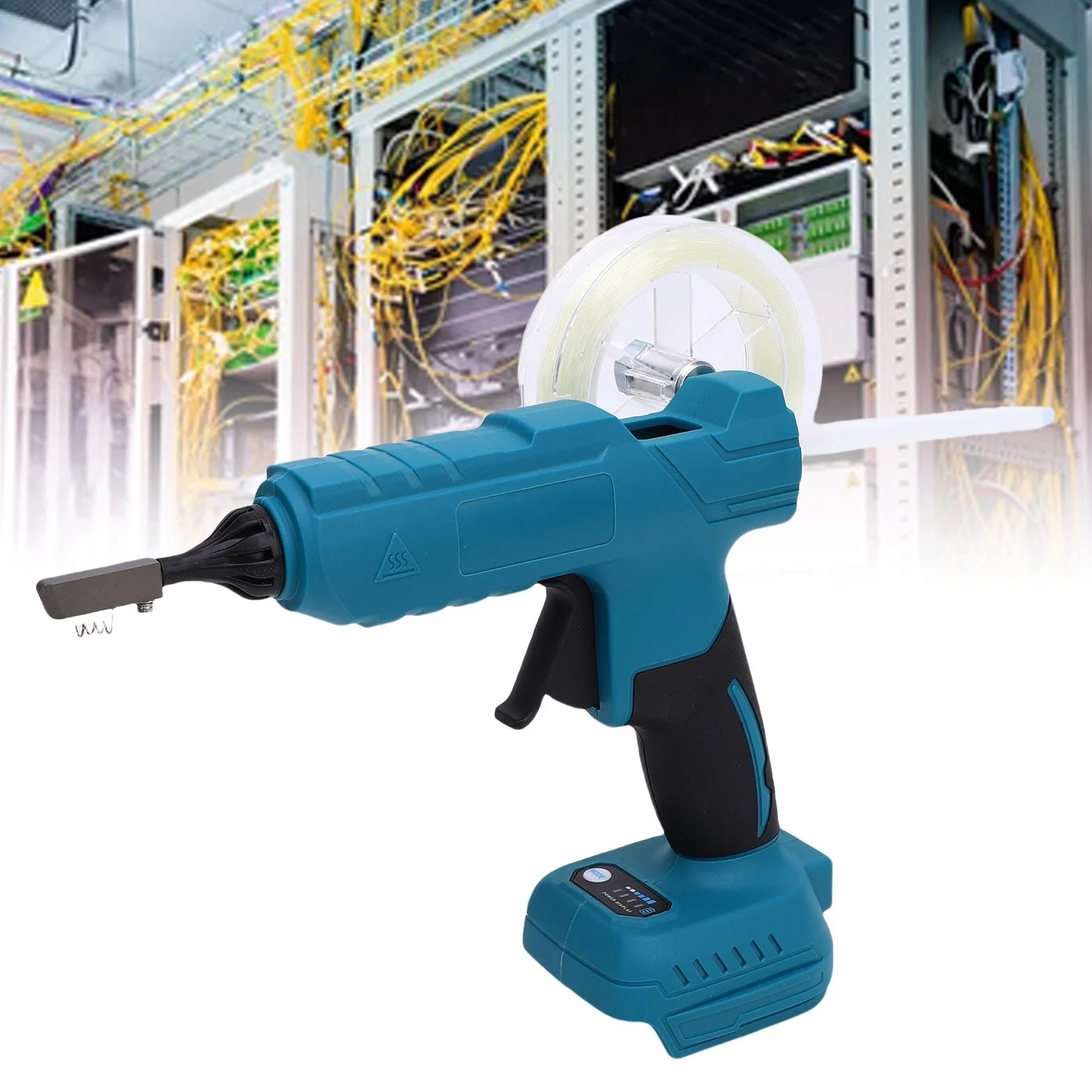 Tangxi Pistolet do Klejenia na Gorąco do światłowodów Niewidoczna Konstrukcja Instalacji FTTR Łatwe Narzędzie Okablowania Kompatybilne z BL1830B 5 Jednostek w Zestawie