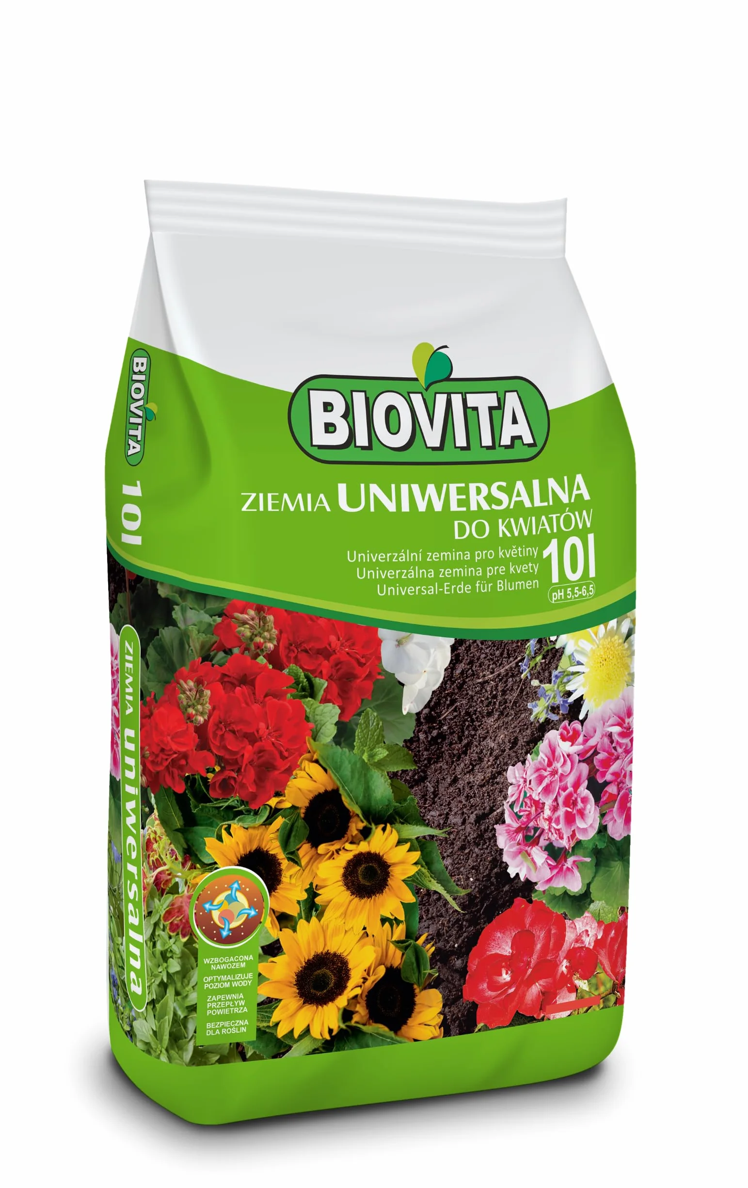 BIOVITA Podłoga uniwersalna 10 l ziemia do roślin naturalne pochodzenia