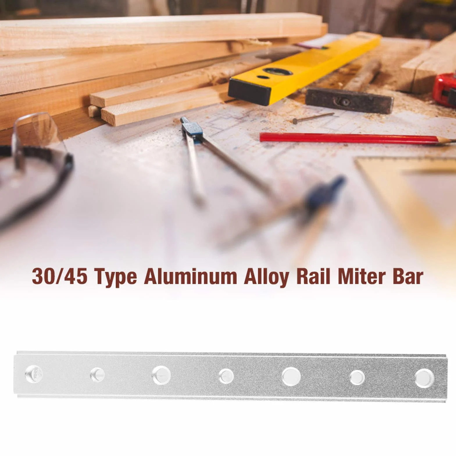 2szt 200mm Stop aluminium T Śruba Oprawa T-Nut Ukośny przyrząd do piły stołowej