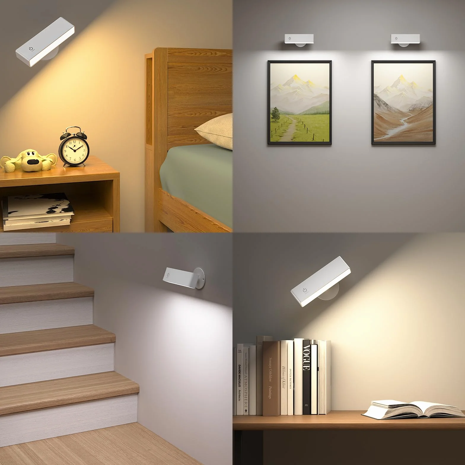 YiLaie Bezprzewodowa lampa ścienna z pilotem zdalnego sterowania, 3 temperatury, akumulatorowa, bezstopniowa ściemniająca