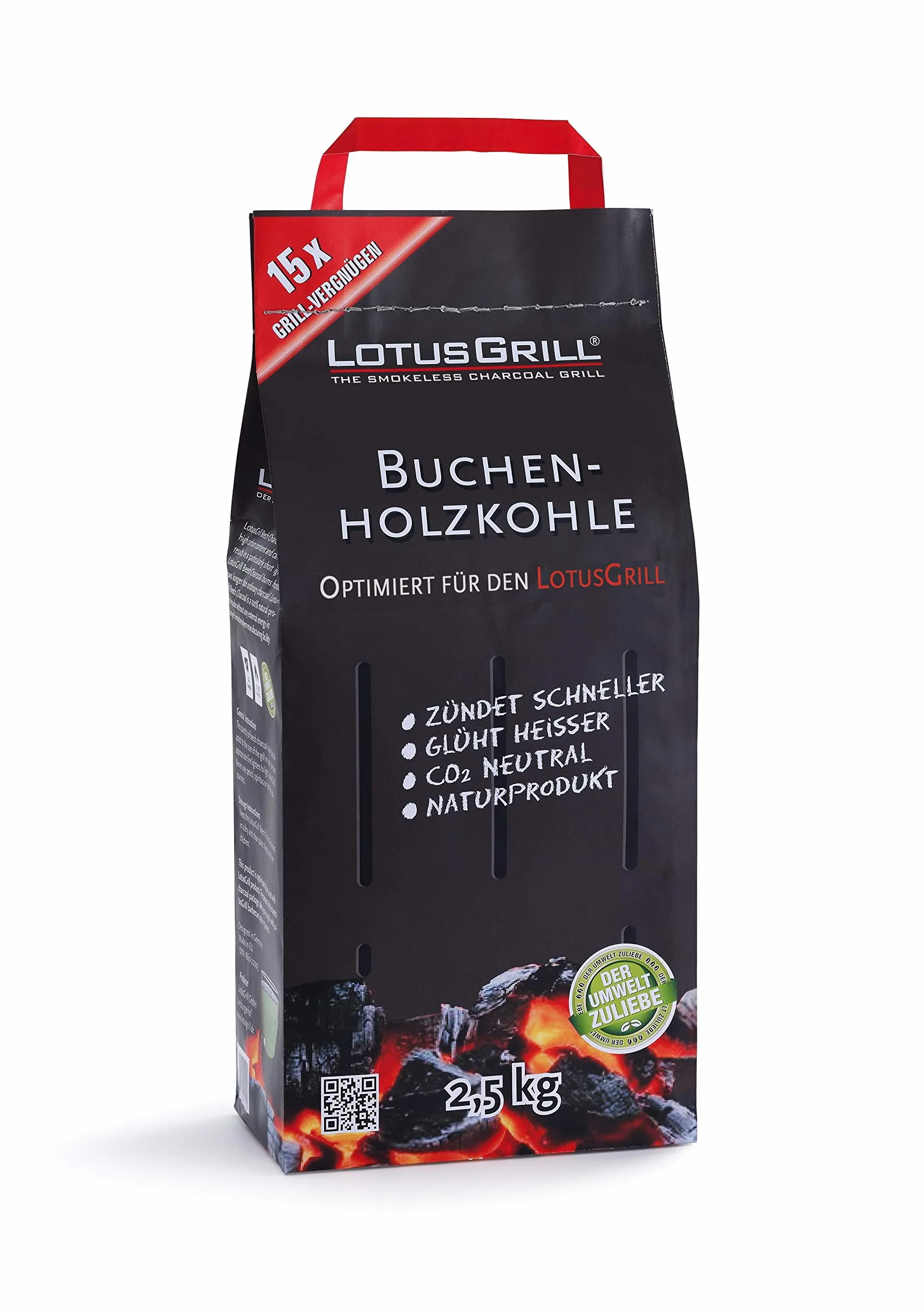 LotusGrill Węgiel bukowy 2,5 kg do grilla na węgiel drzewny