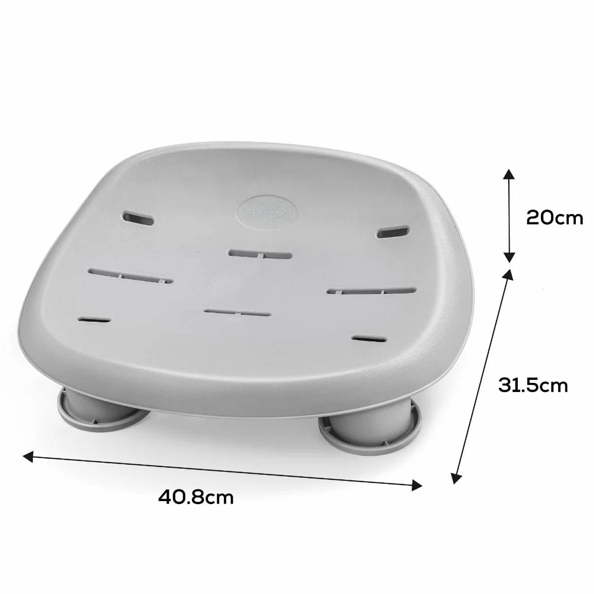 Lay-Z-Spa BW60321 siedzisko do wanny z hydromasażem, uniwersalne regulowane siedzisko spa z obciążonymi nóżkami, szary