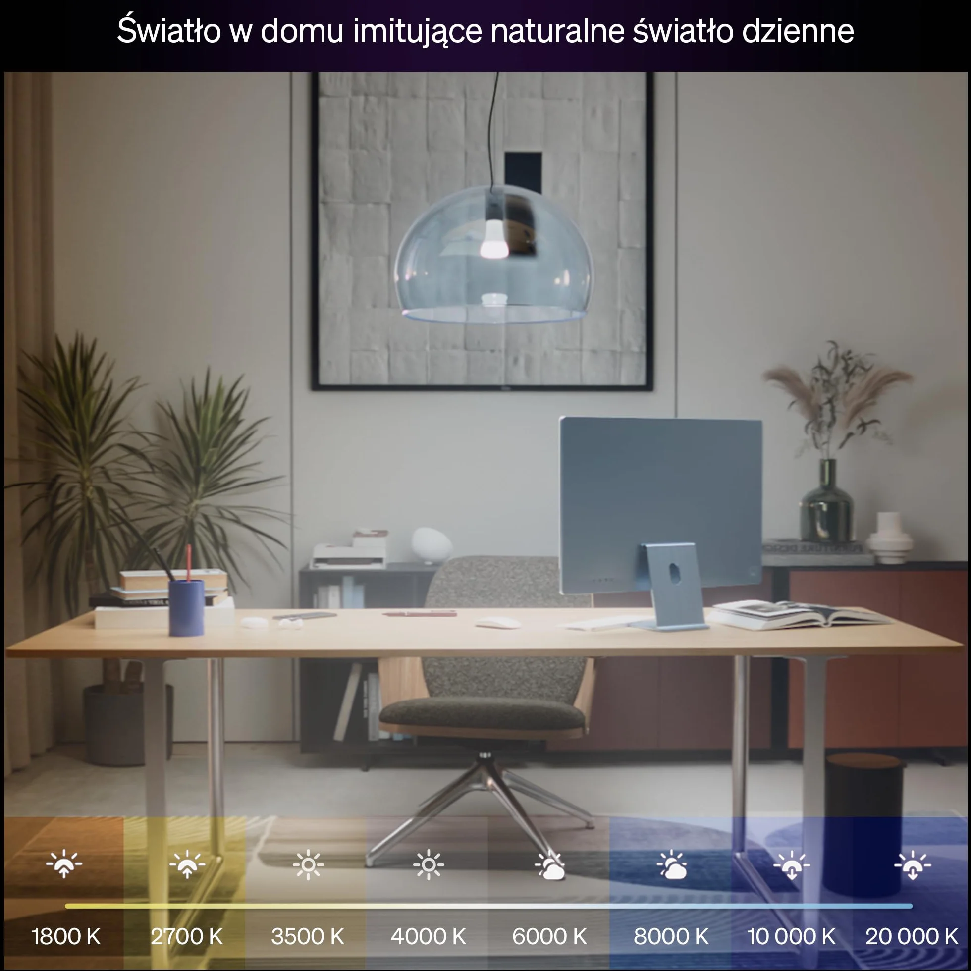 Żarów Philips Hue Smart LED A67, White and Color Ambiance, trzonek E27, 11,8 W, pełne spektrum światła 1000K–20000K, 1600 lumenów, przyciem, działa z Alexa, Google Assistant i Apple Home, op. 1 szt.