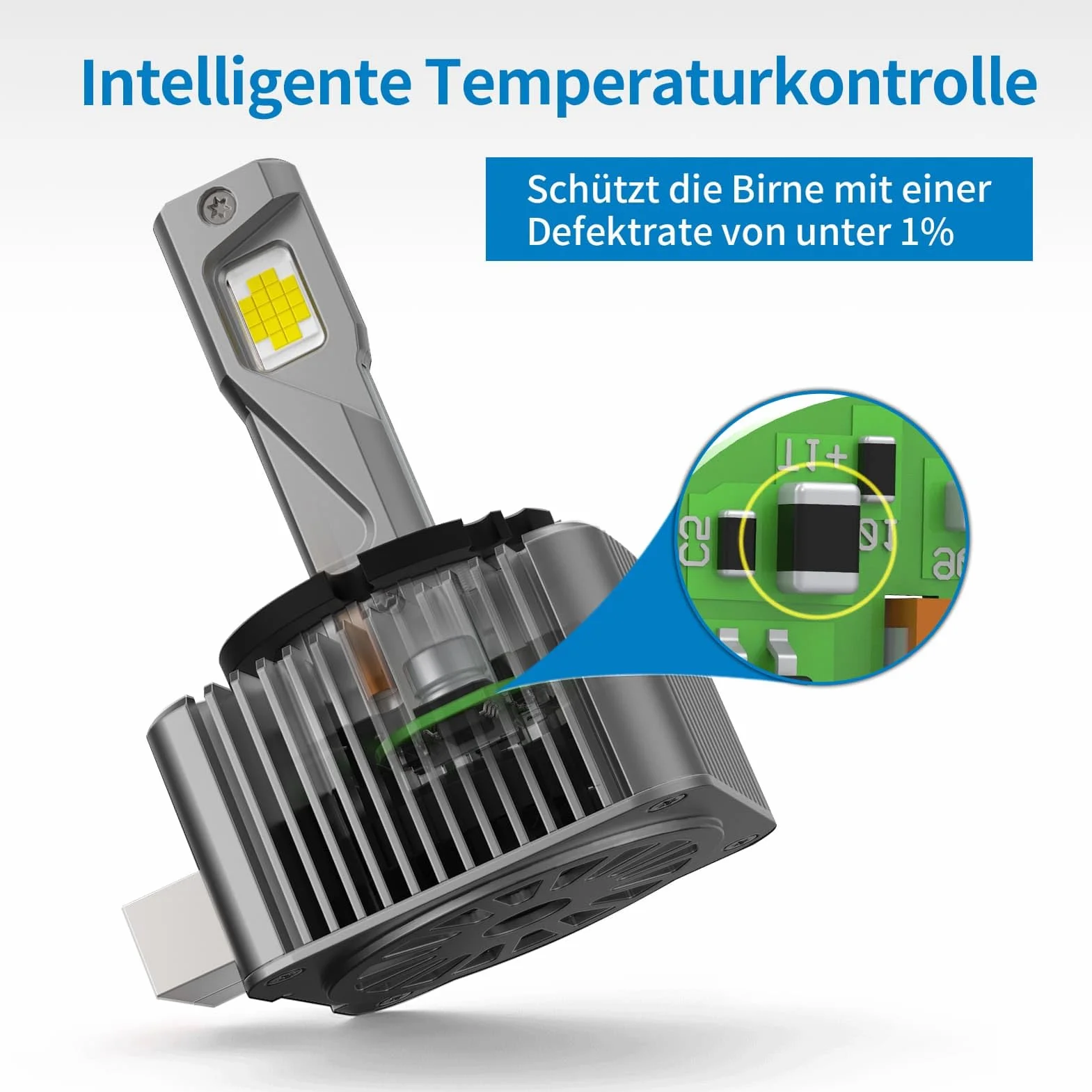D1S Xenon Brenner 6000K–weiß Extra Hell, 12V 60W, zugelassen, OEM-Ersatz, CANBUS-fehlerfrei, Xenon Scheinwerferlampe – 2 Stück