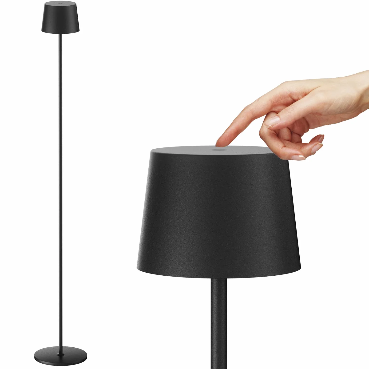 K-Bright Lampa stojąca, lampka do czytania, do oświetlenia pomocniczego, 3000 K, ciepła biel, nieskończona możliwość ściemniania, sterowanie dotykowe, lampa stojąca, do salonu, sypialni, biura