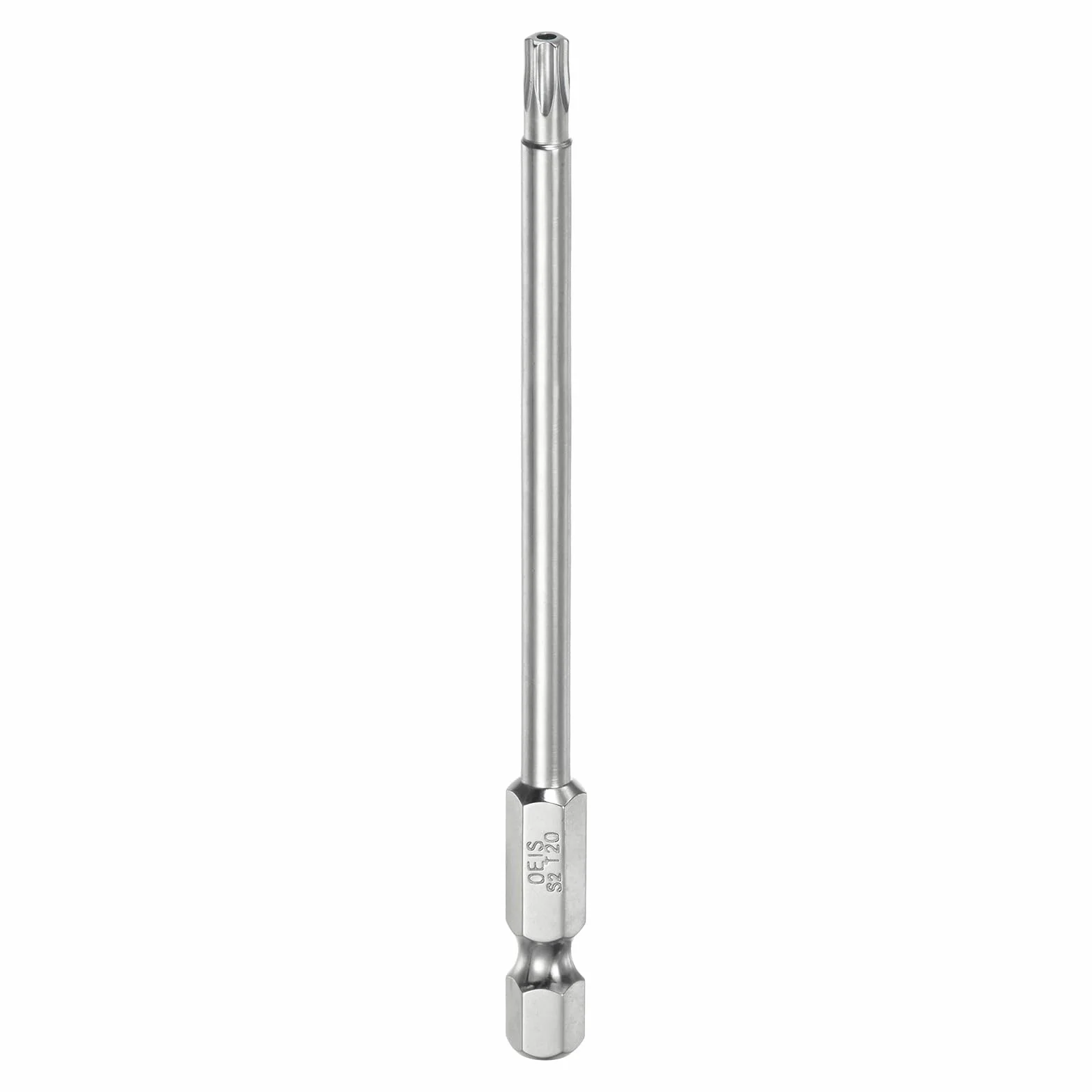 QUARKZMAN T20 Bezpieczeństwo Torx Bit 1/4" Sześciokątny 4" długi stalowy S2 Magnetyczny Przeciw manipulacji Star Bity Wkrętak Torx z otworem do usuwania śrub Mocowanie