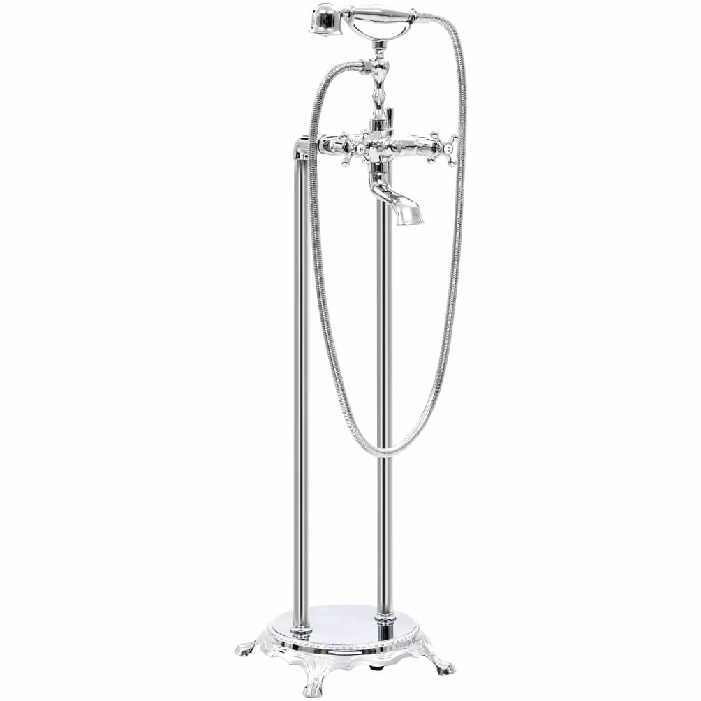 vidaXL Bateria wolnostojąca do wanny, stal nierdzewna, 99,5 cm