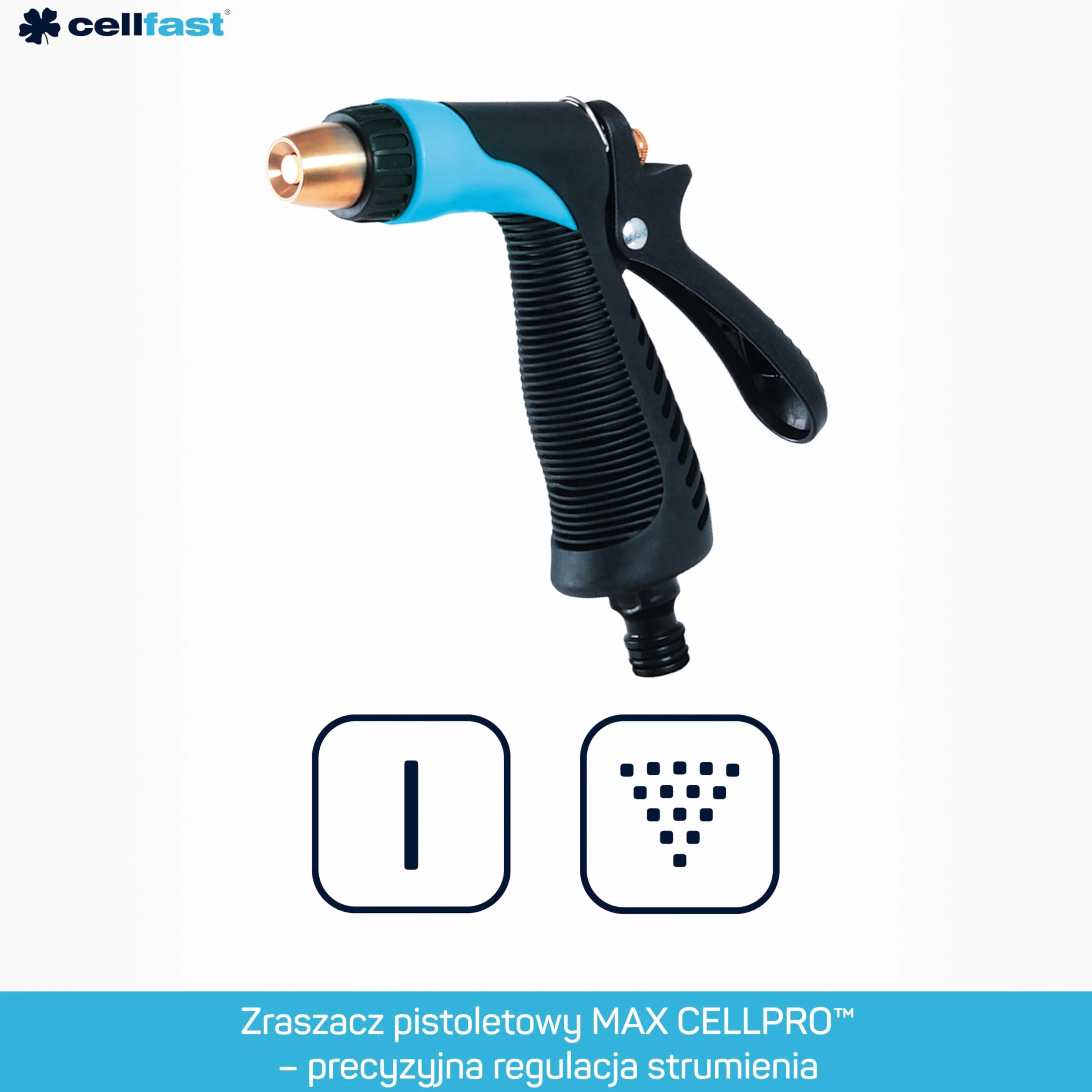 CELLFAST Zraszacz Pistoletowy Zraszacz Ogrodowy Do Trawnika Kwiatów Roślin Max Ideal