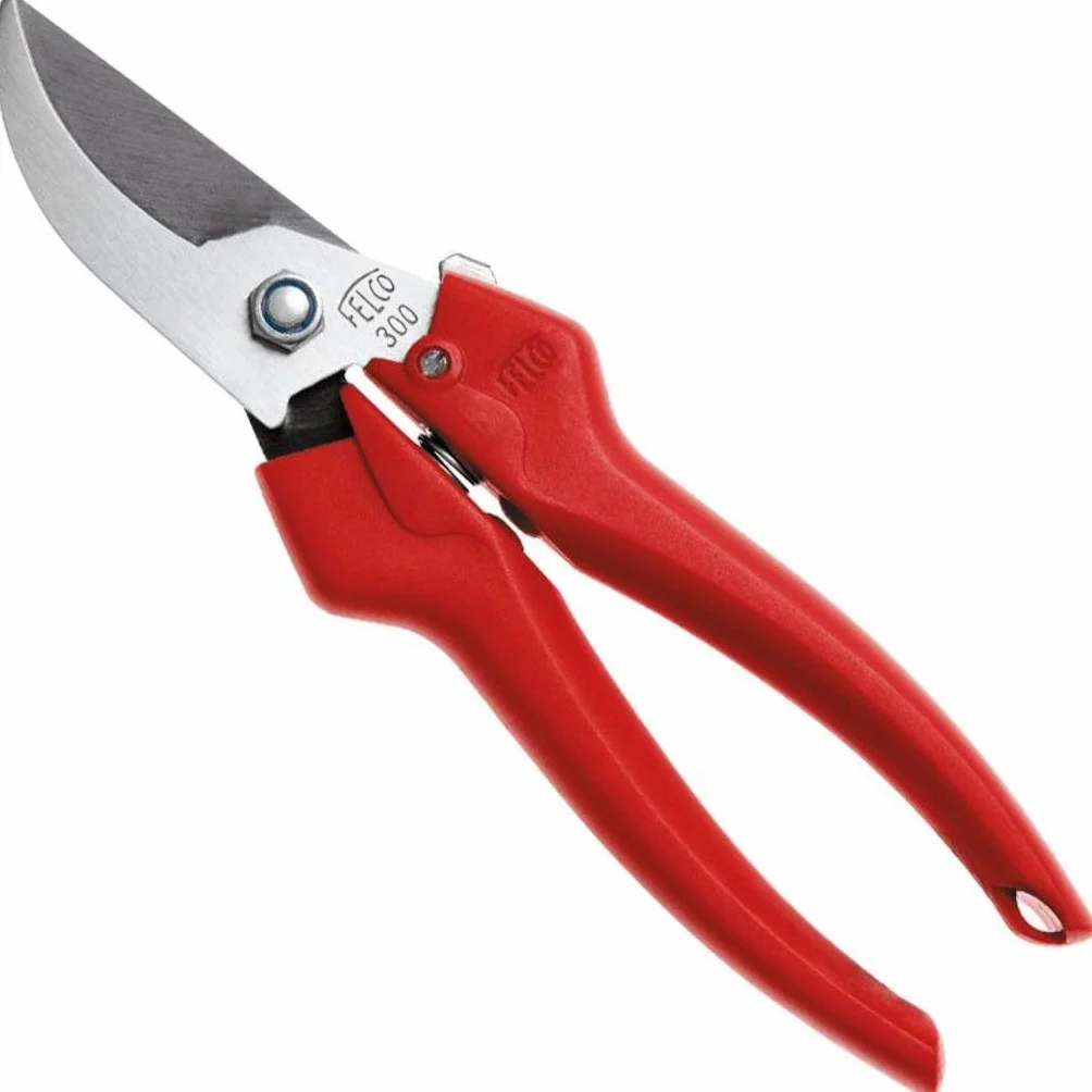 Felco 300 nożyczki do przycinania 45 mm stal nierdzewna zakrzywione ostrze srebrny czerwony