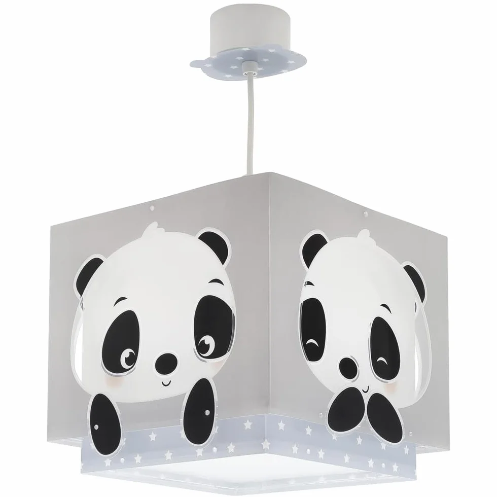 Dziecięca lampa wisząca Dalber Panda w kolorze niebieskim