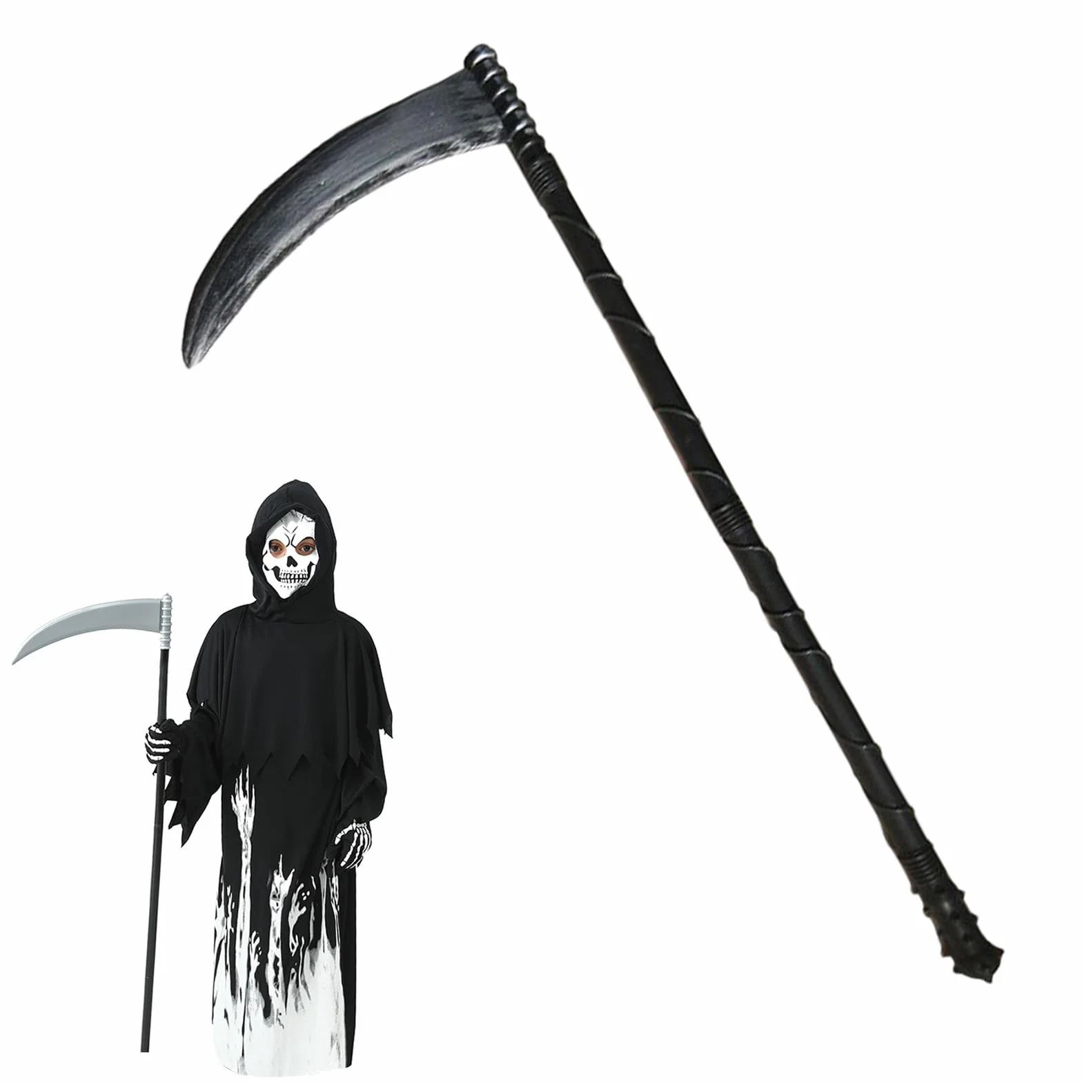 Kosa Ponury Żniwiarz Halloween Cosplay z Tworzywa Sztucznego 81 cm
