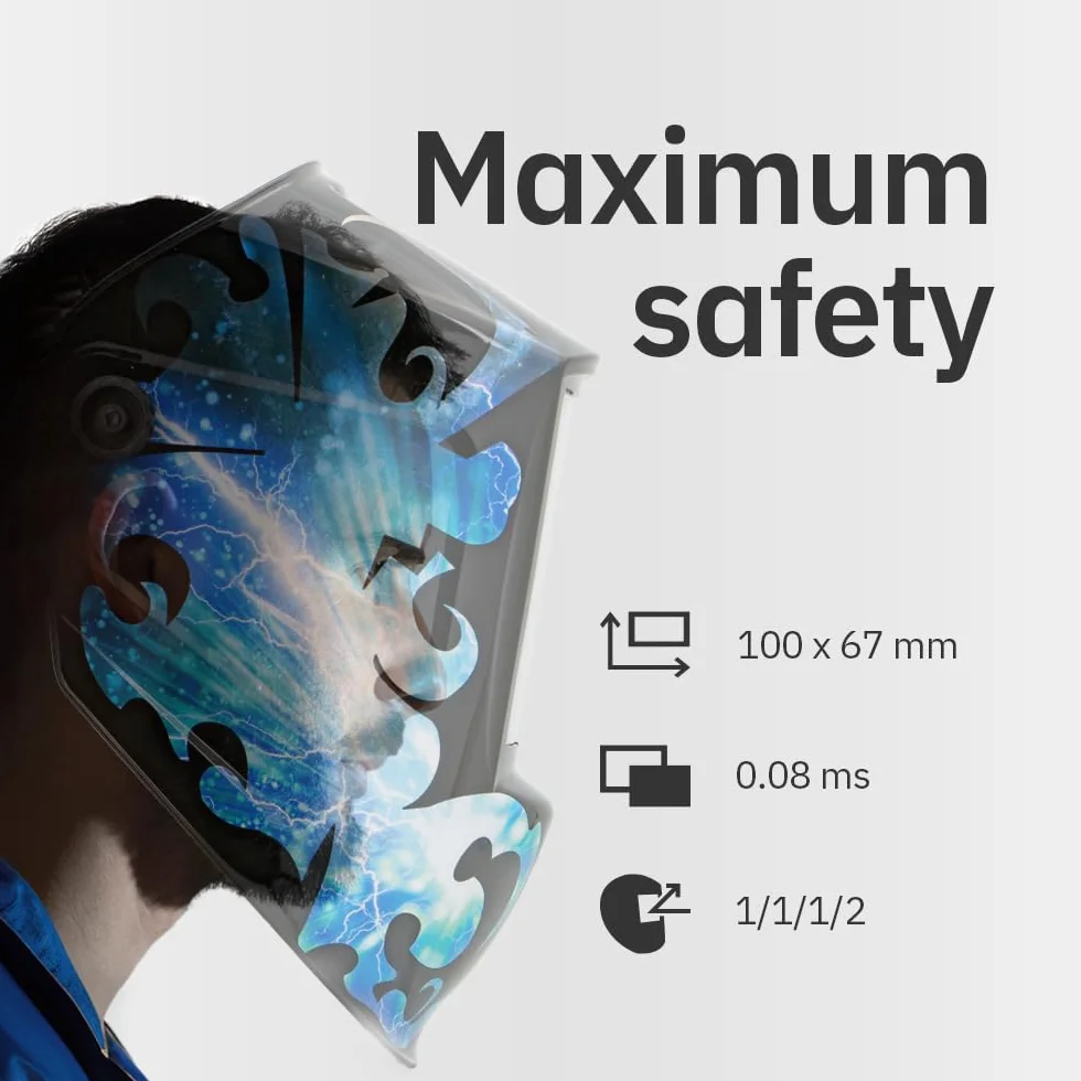 GYS Kask spawalniczy LCD Zeus 5-9/9-13 G Cosmic, 1 sztuka, 044104, żółty, 560 g