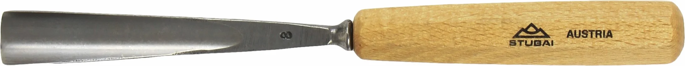 Stubai 550820 dłuto do rzeźbienia w drewnie typu 8, długość polerowana, szaro-beżowa, 20 mm