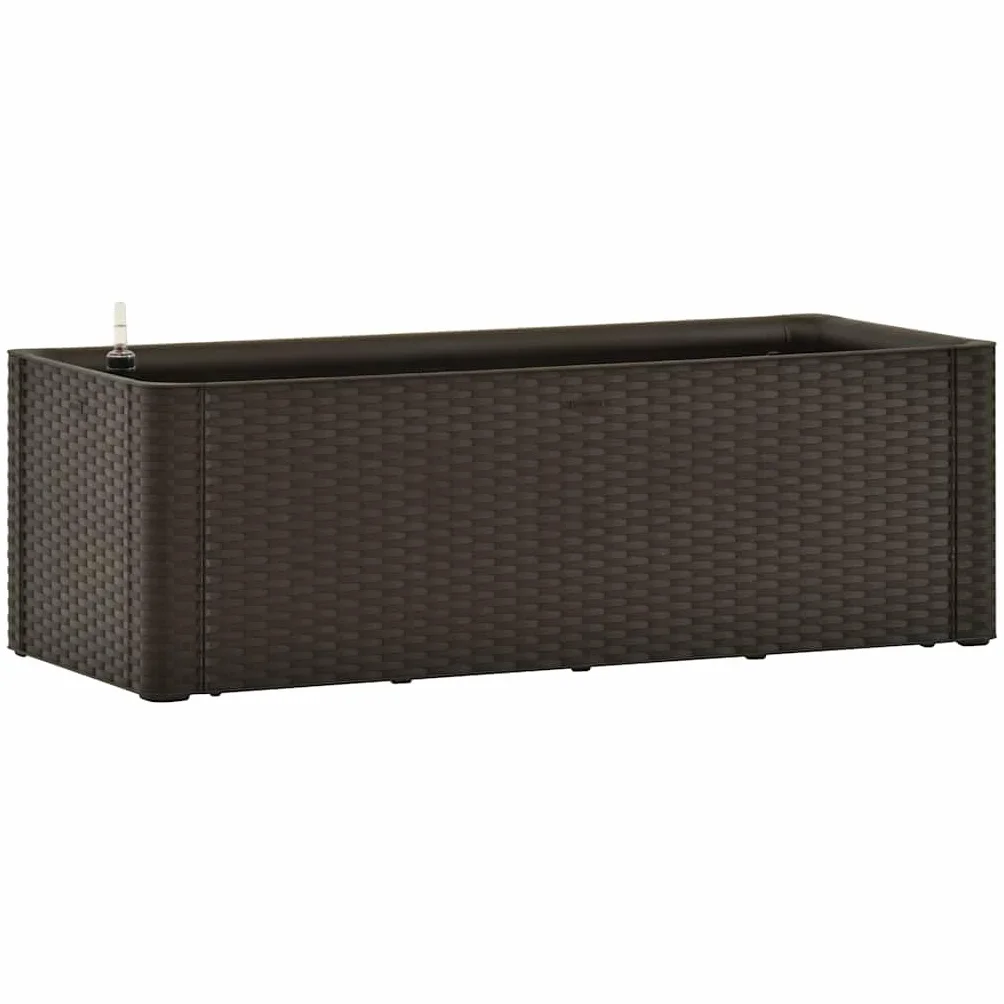 vidaXL Podwyższona donica z systemem podlewania mokka 100x43x33 cm
