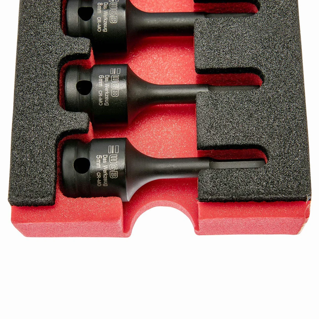 Klucz udarowy 1/2" zestaw nasadek sześciokątnych 5-19 mm | zestaw nasadek sześciokątnych 8 sztuk | wkładka nasadki narzędziowej WGB 6340