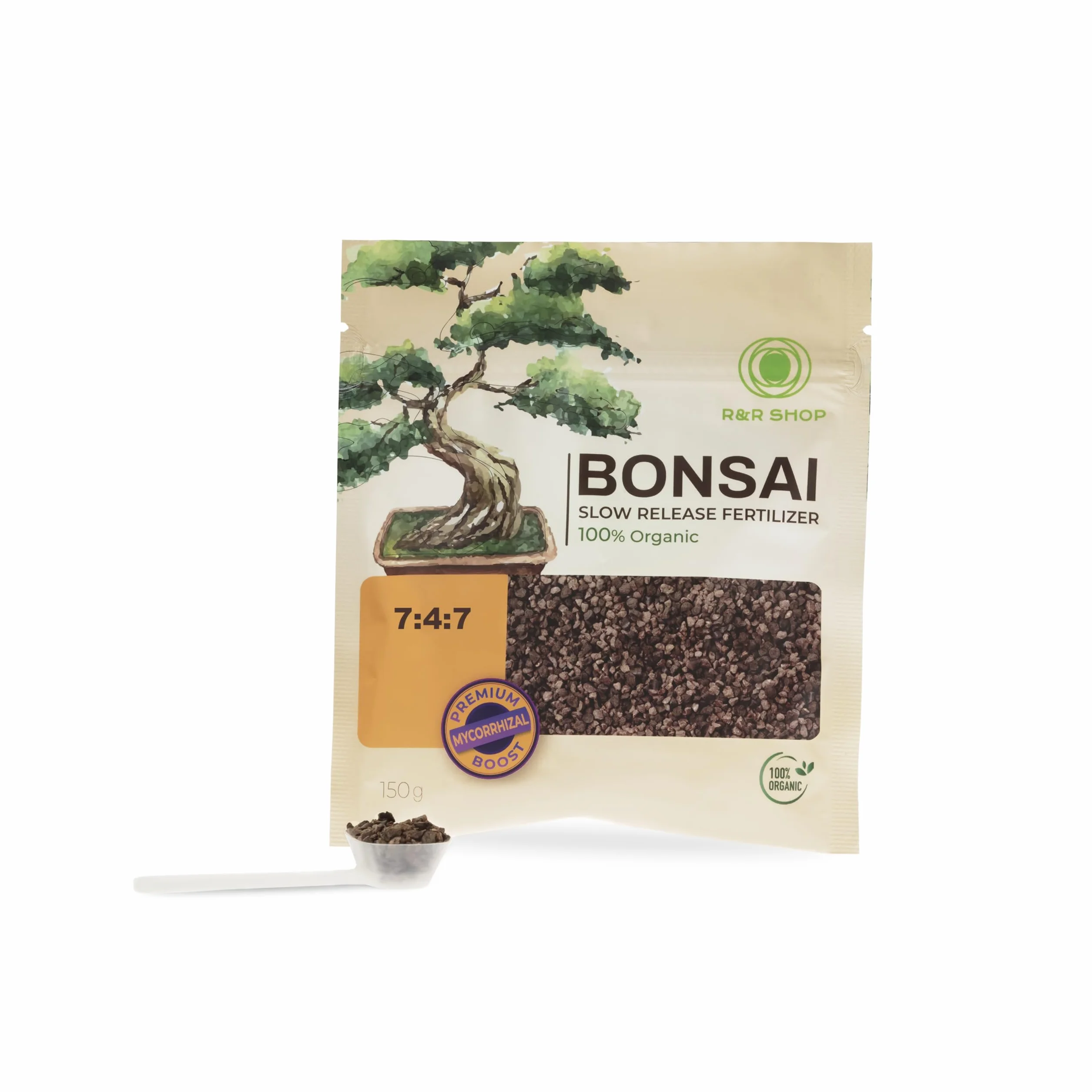 Organiczny nawóz do bonsai R&R SHOP 150g wolne uwalnianie