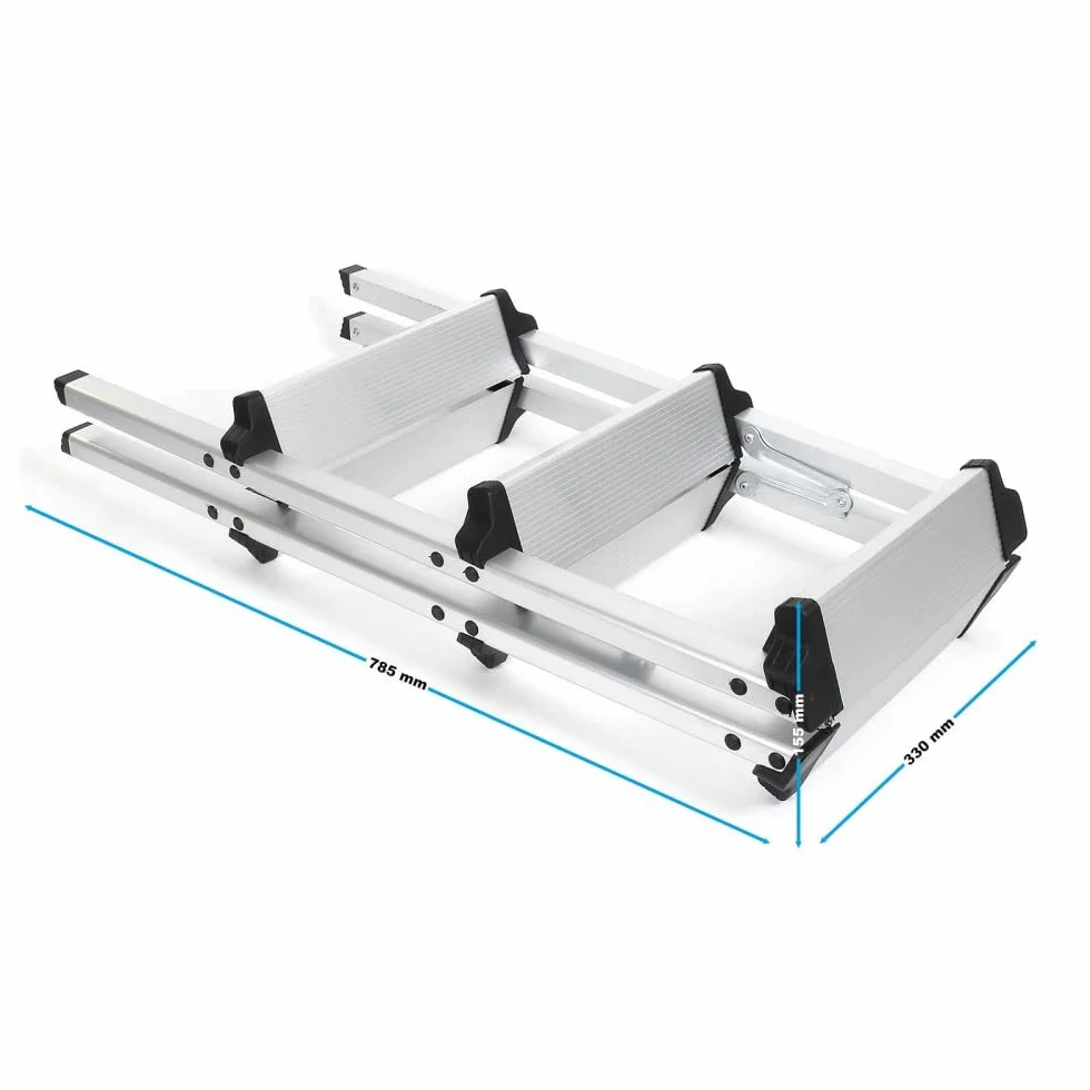 TREPPE Aluminiowa drabina składana dwustronna nożycowa 3 stopnie