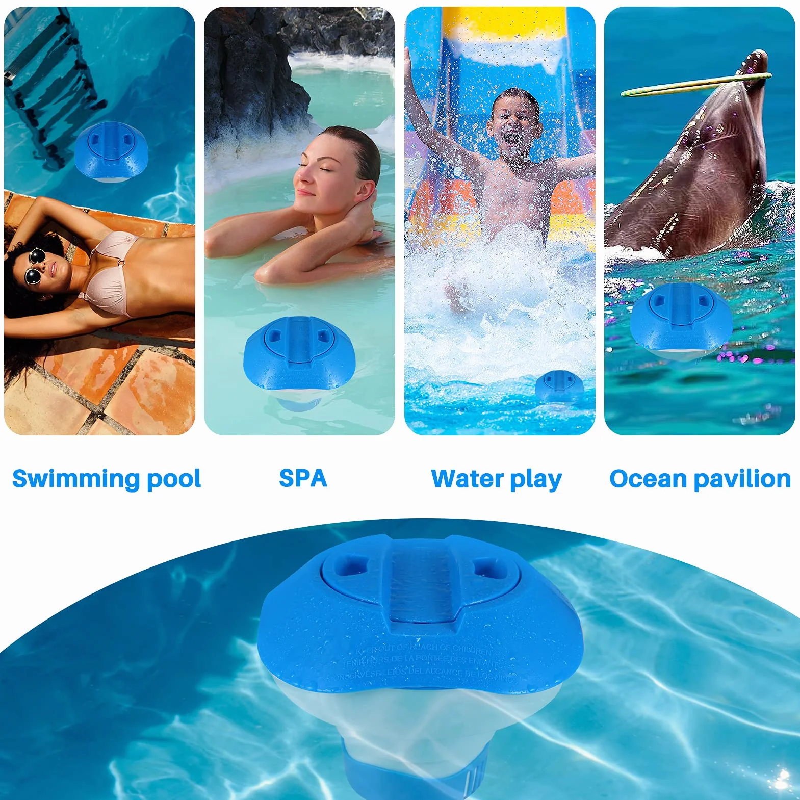 Pływający dozownik chloru automatyczny uchwyt na tablet do basenów spa jacuzzi