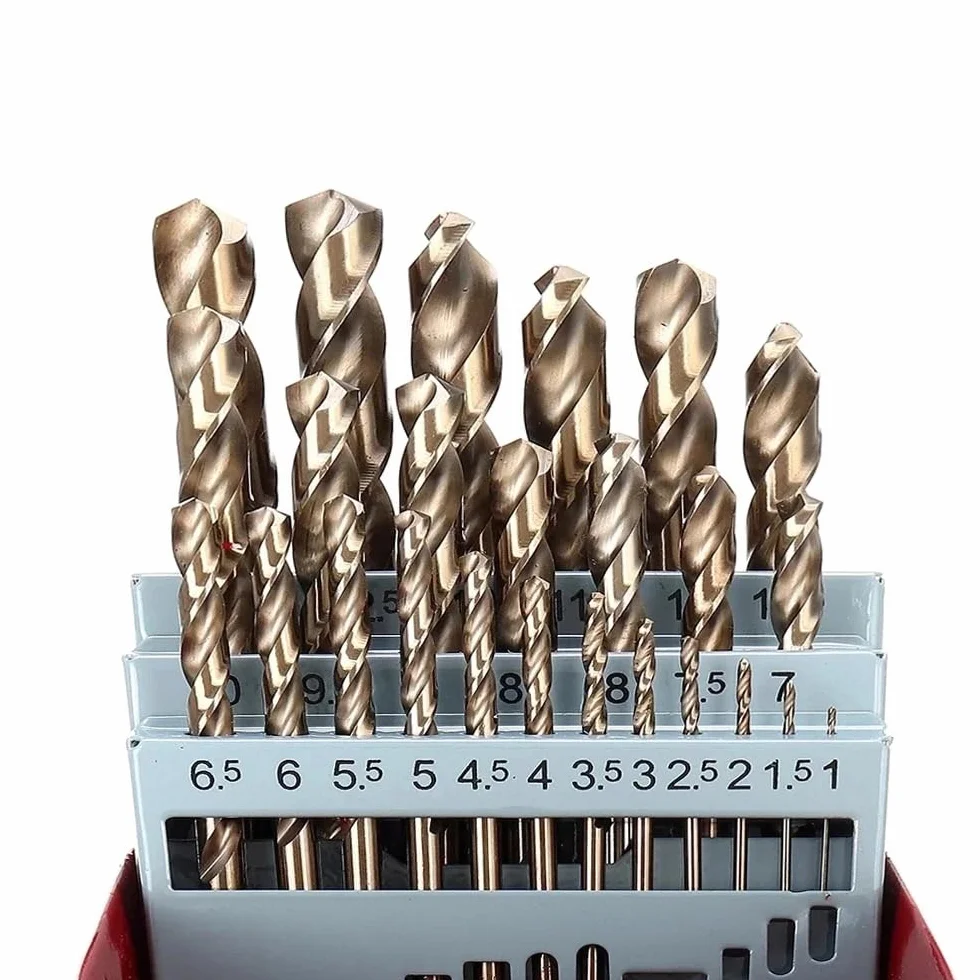 5Pcs M35 Cobalt Metal Drill Straight Shank Twist Drill Bit Set HSS-Co Hole Opener Tool For Stainless Steel Metal Iron Woodworking(25pcs)