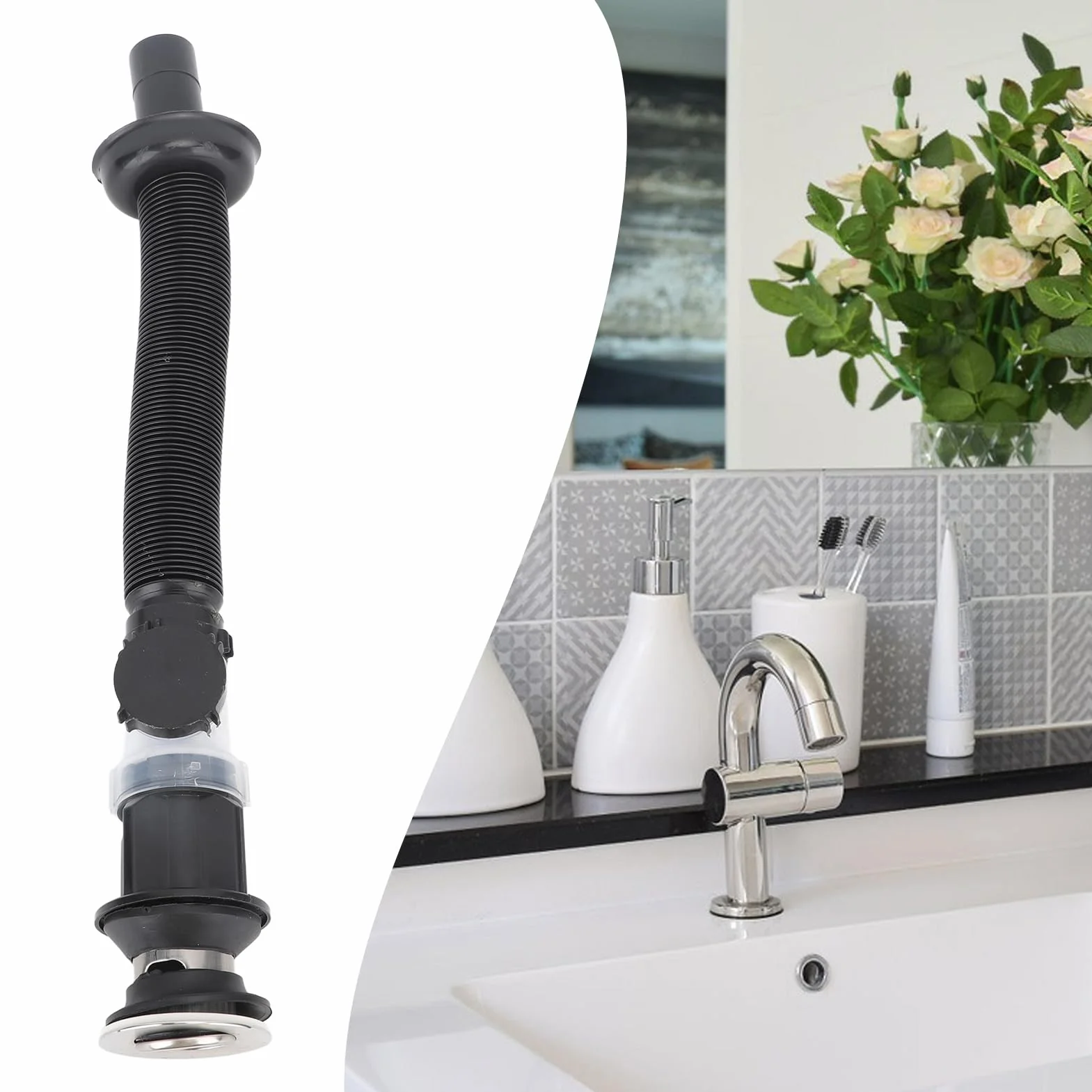 Sink Drain Pipe Prevent Backflow Bad Odor Removal Leakage Proof Downcomer Pipe do użytku domowego