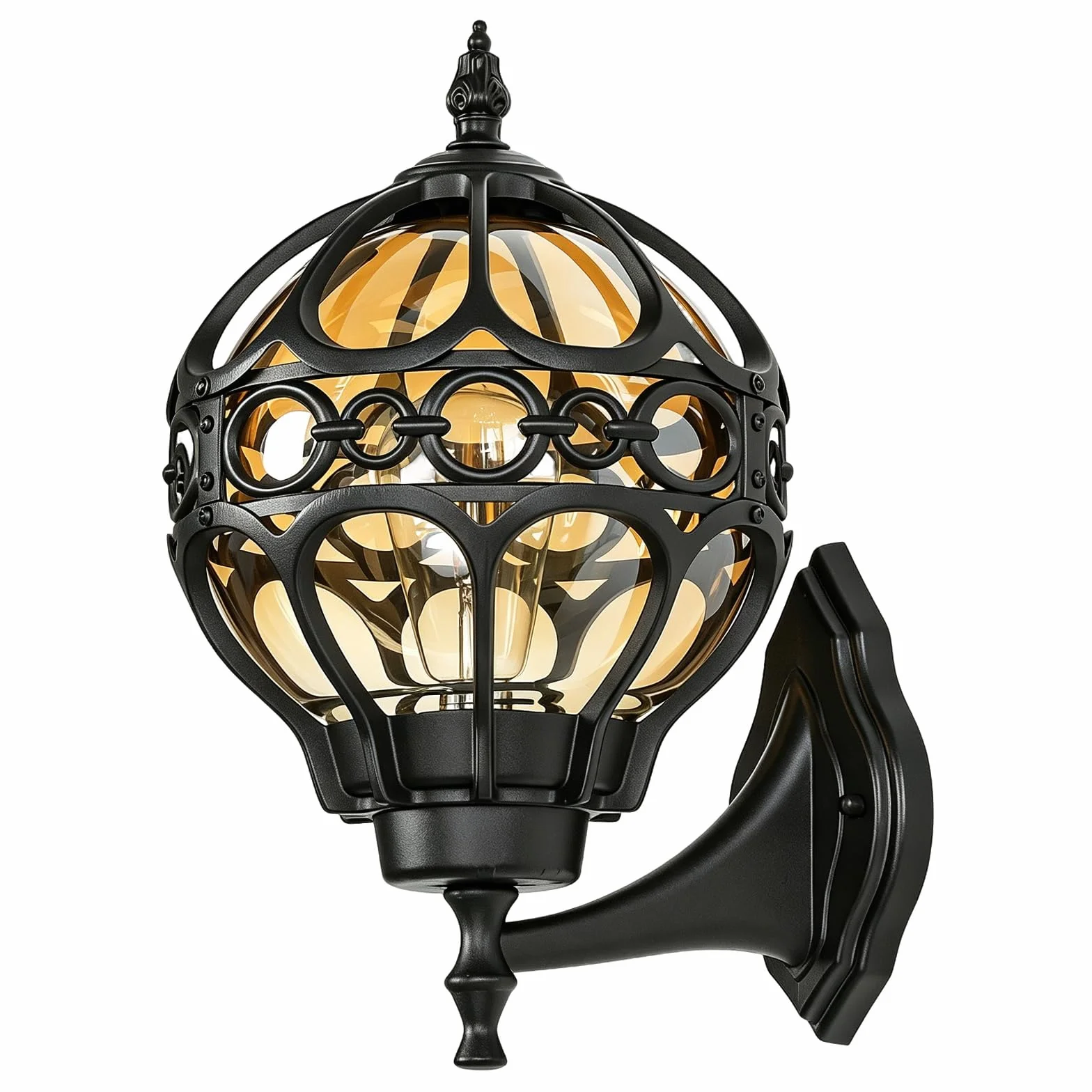 Zewnętrzne lampy ścienne, czarne balonowe światło ganku, kuliste aluminiowe akcesoria do oświetlenia zewnętrznego, patio, drzwi, garażu, globus odporny na rdzę, wodoodporny, do