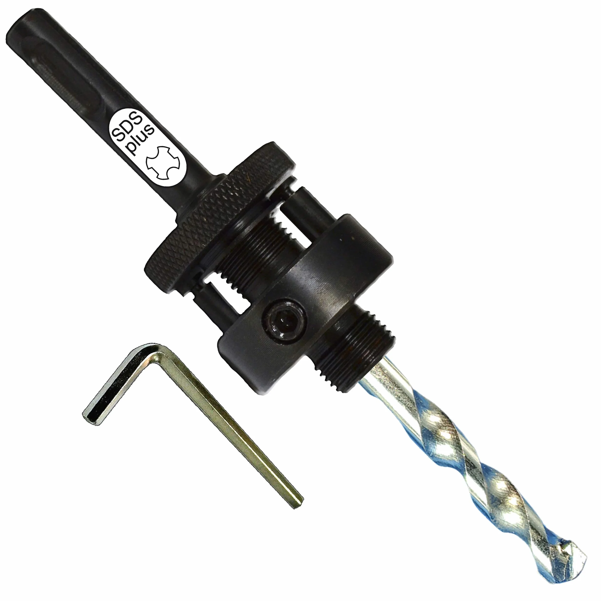 Trzpień do otwornic SDS Plus Arbor do otwornic 1 1/10.2 cm Upto i Inc 20.3 cm SDS Plus Trzpień do otwornicy ma wiertło pilotowe TCT do wiercenia otworów w murze z cegły betonowej, zastosowanie z