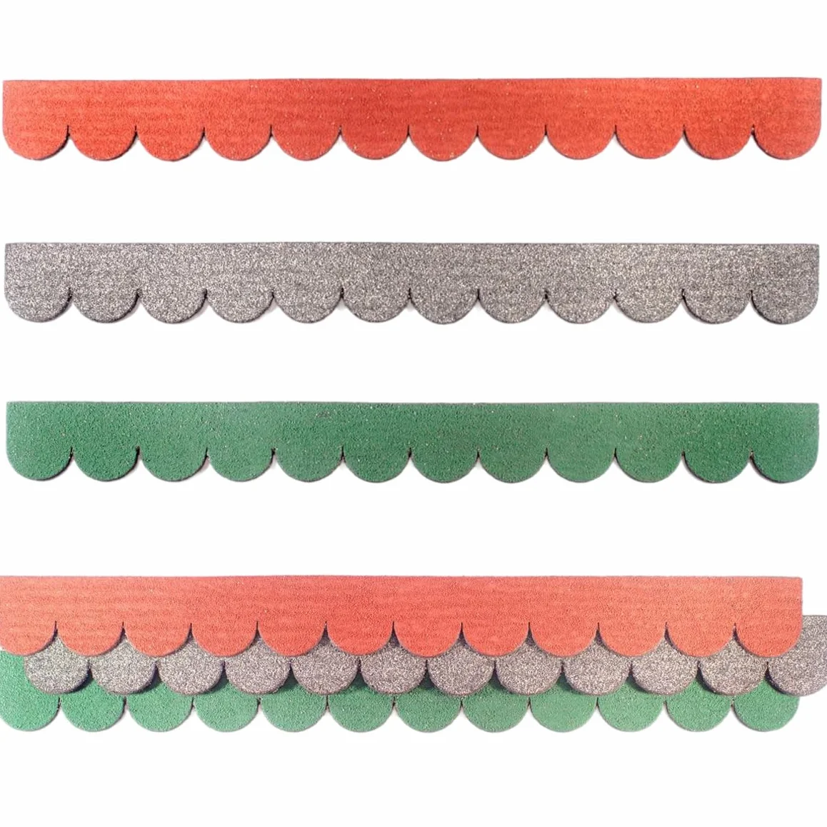 Zestaw mini gontów dachowych okrągłych (41 mm), kolor zielony, do domku dla ptaków 23,403", gont dachowy 0,35 m², wyprodukowany w warsztacie dla osób