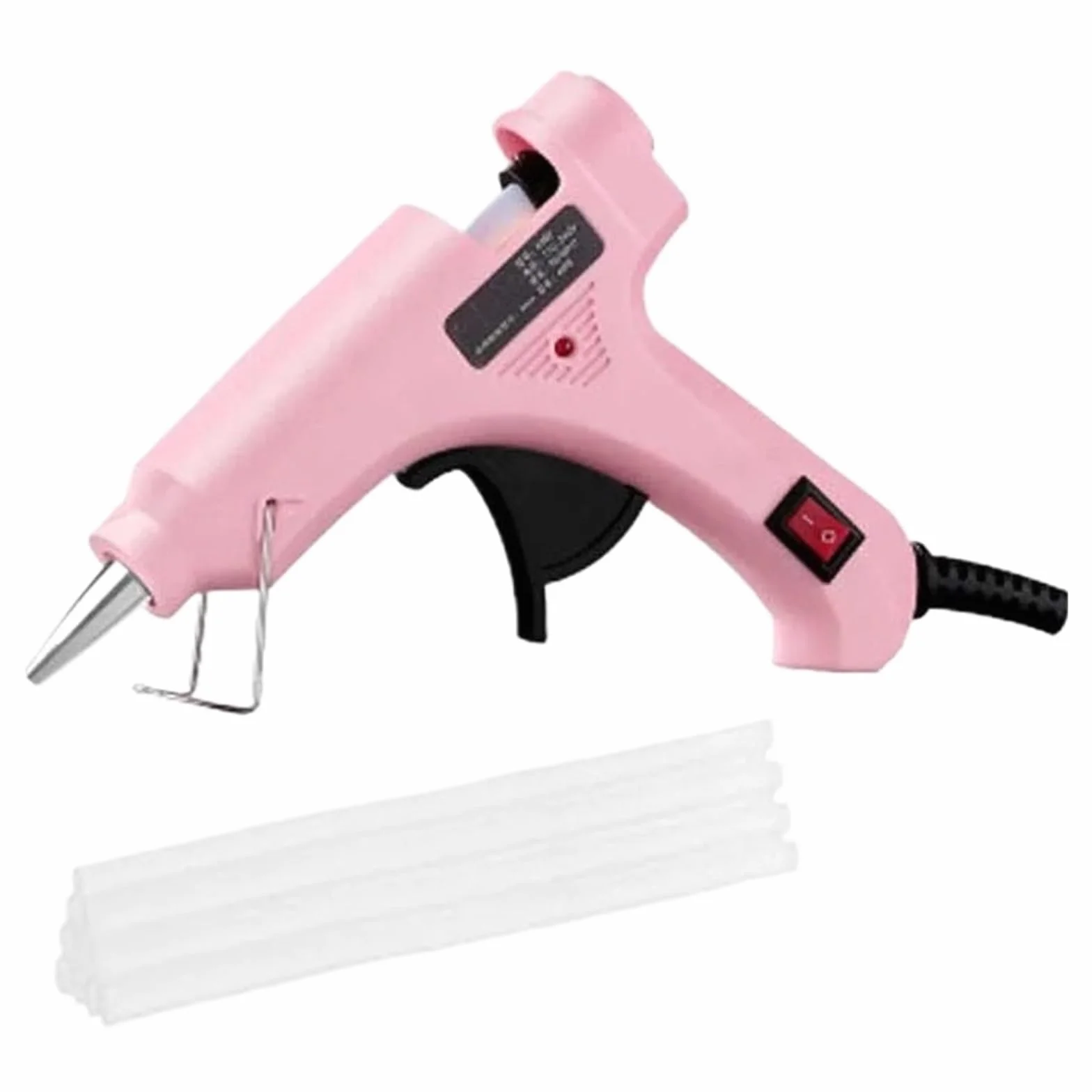 40W Pistolet Do Klejenia Na Gorąco Z 7mm Kleje W Sztyfcie Mini Pistolety Przemysłowe Temperatura Ciepła Termo Elektryczne Narzędzie Naprawy Gorące Szybkie Nagrzewanie(B)