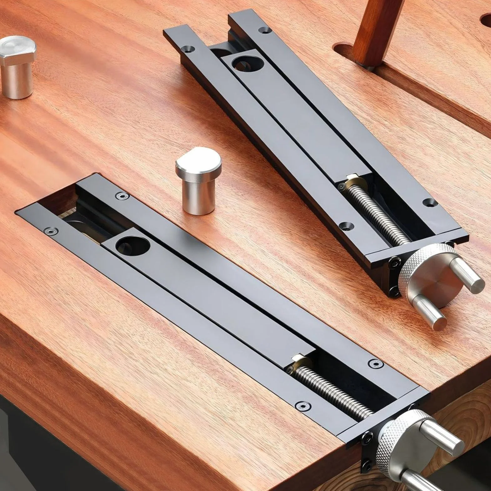 YWBL-WH Imadło Ogonowe do Obróbki Drewna, Skok od 0 do 110 Mm | 12,99 x 2,56 x 1,14 cala, stop aluminium, otwór 20 mm, szybka zmiana biegów, gładkie mocowanie pokrętłem ręcznym, warsztat