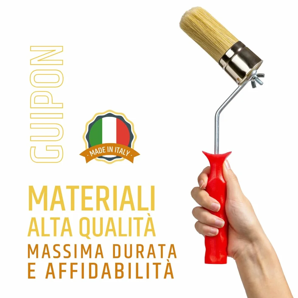 PENNELLIFICIO 2000 | Profesjonalny pędzel do narożników i krawędzi, idealny do farb wodnych i emalii, z plastikowym uchwytem, profesjonalny artykuł - Made in Italy