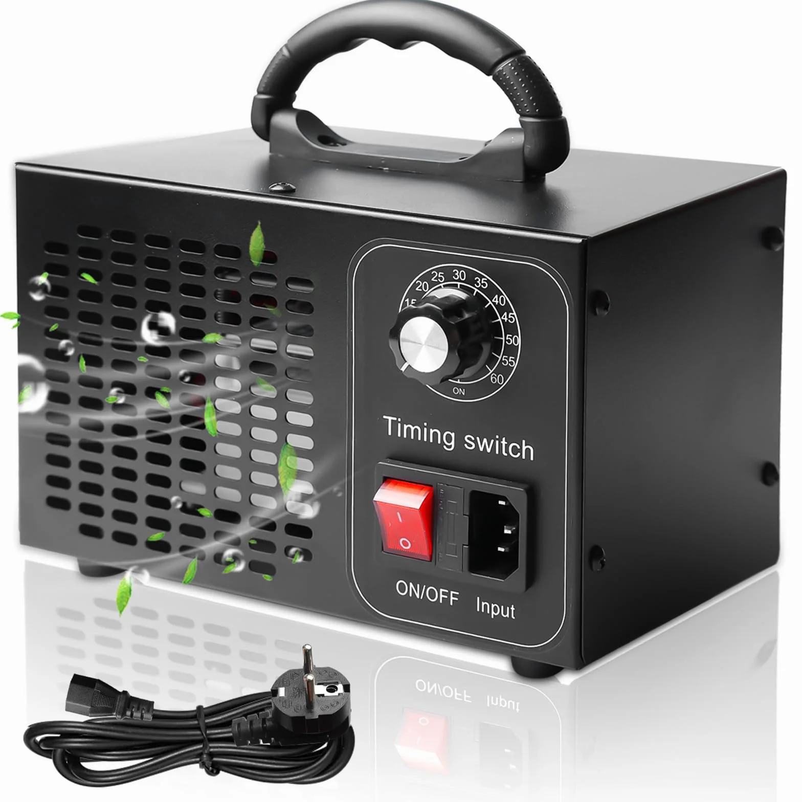Generator ozonu 60000 mg/h: urządzenie ozonowe, wydajna dezynfekcja ozonu, oczyszczacz powietrza, funkcja automatycznego oczyszczania powietrza, przemysłowy generator ozonu, timer, do pomieszczeń