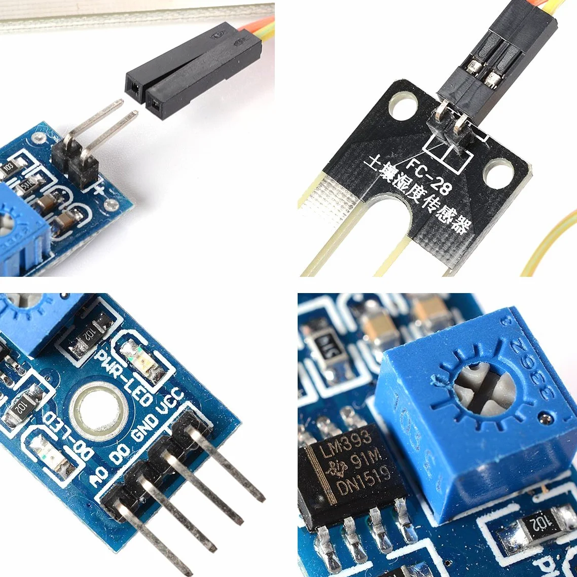 DollaTek 5 szt. Higrometr gleby czujnik wilgotno?ci wody modu? czujnik YL-69 i modu? HC-38 do Arduino