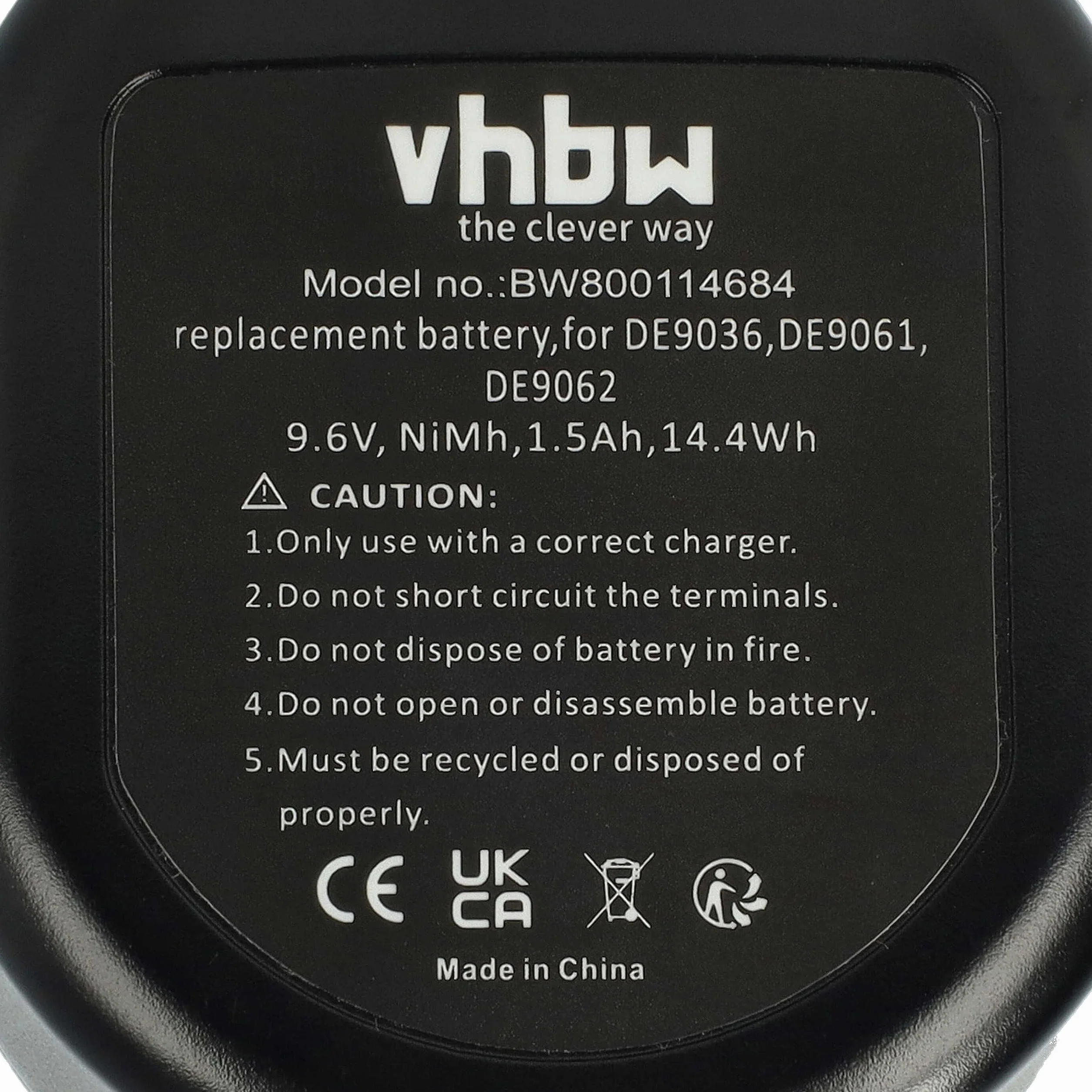 vhbw 3x NiMH akumulator 1500 mAh (9,6 V) do elektronarzędzi narzędzia Powertools Tools jak Dewalt DE9036