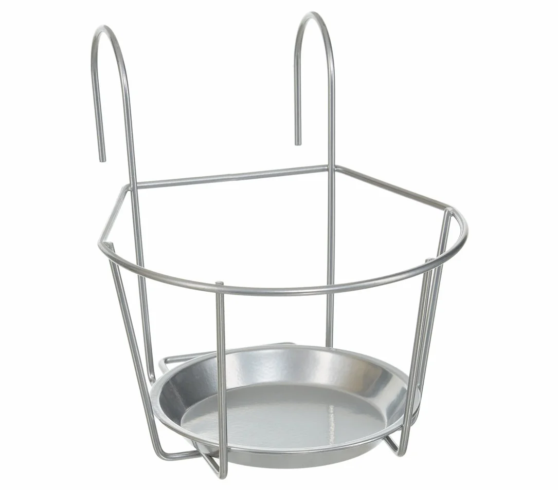 Dehner Uchwyt na doniczki Banbury 21 x 24 x 22 cm metal srebrny
