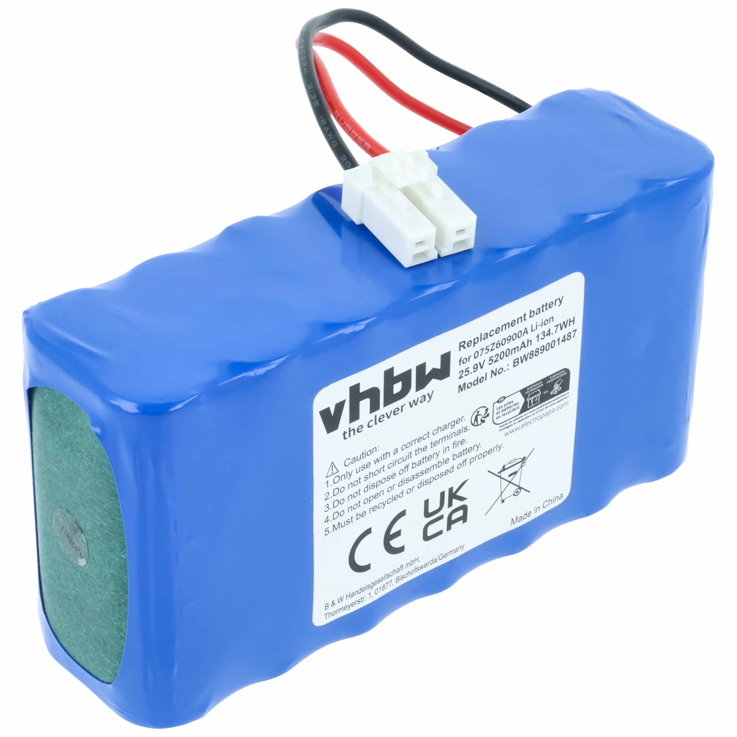 vhbw Akumulator kompatybilny z kosiarką Ambrogio Twenty ZR (5200 mAh, 25,9 V, litowo-jonowa)