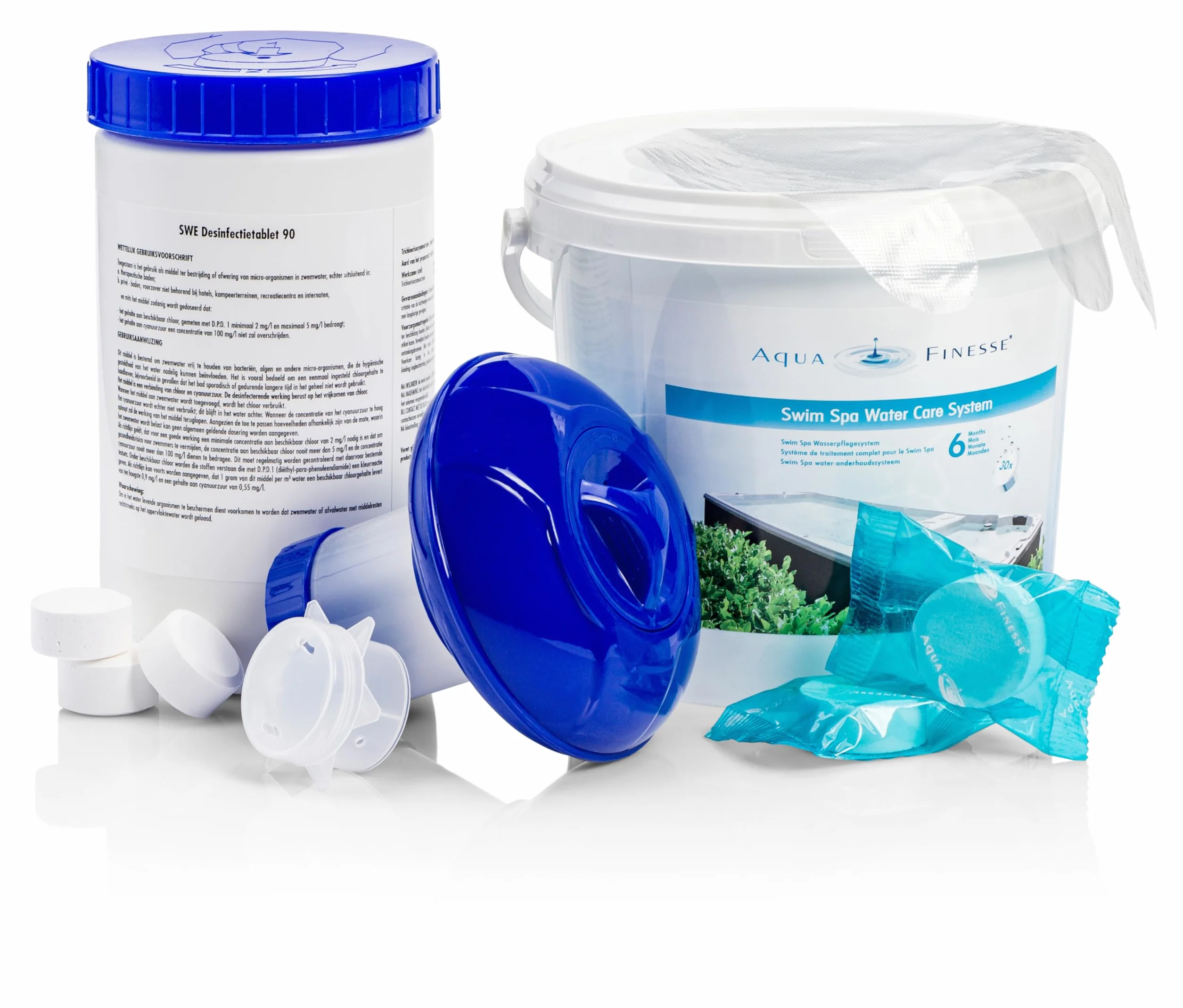 AquaFinesse Swim Spa Box z tabletkami chloru – SwimSpa zestaw do pielęgnacji wody