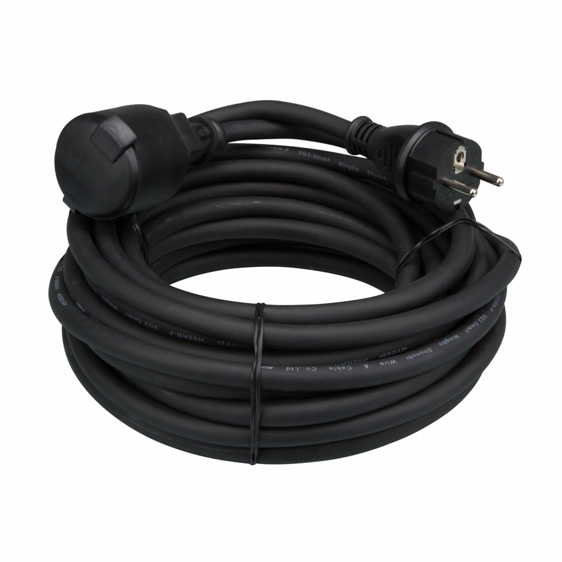 Perel EC25R25 gumowy kabel przedłużający, 3G2,5, długość 25 m, czarny 168890