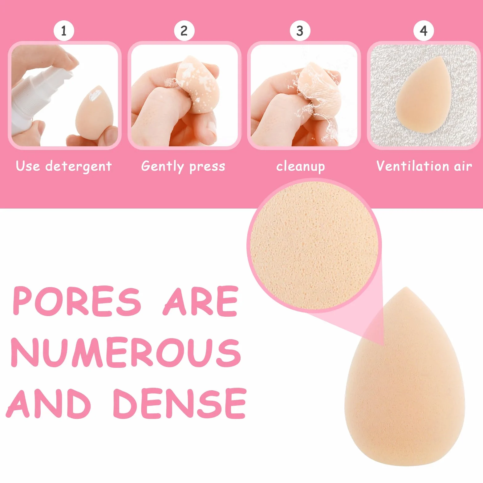 Gjinxi 30 sztuk mini blendera do makijażu, gąbka do makijażu, do makijażu, blendera, podkładu, puffów, puffów, puffów, puffów, pudru, puffów, gąbek kosmetycznych