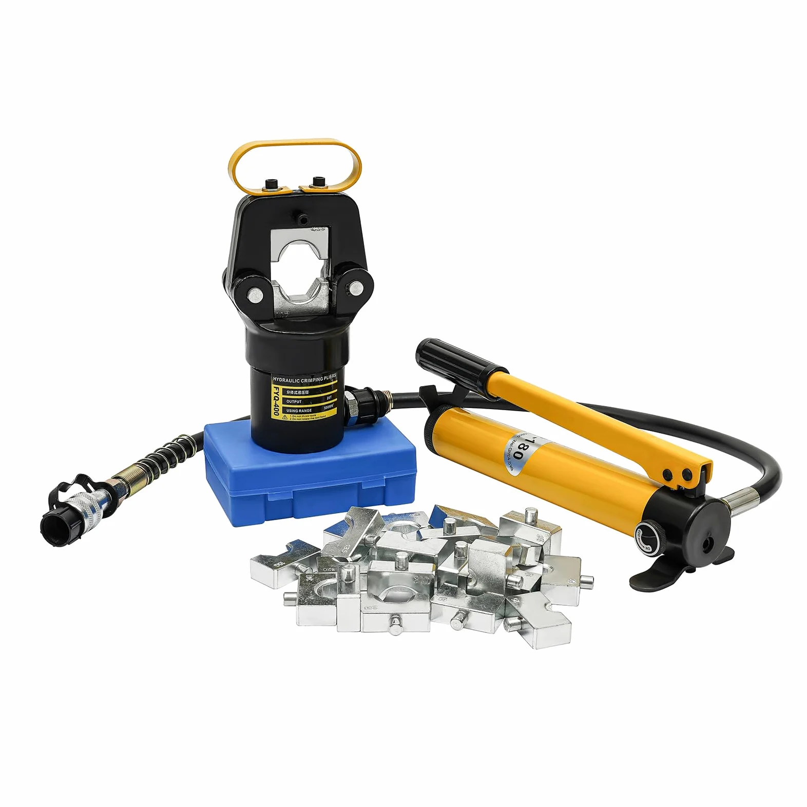 20T hydrauliczne szczypce zaciskowe do końcówek kablowych z miedzi/aluminium, 16-400 mm², szczypce do końcówek kablowych, hydrauliczne szczypce zaciskowe, szczypce zaciskowe z 12 parami matryc