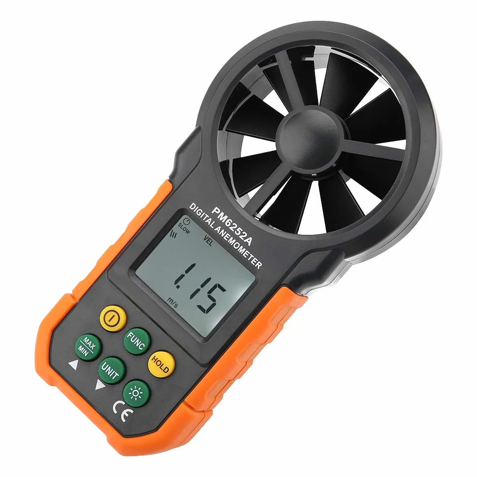 Anemometr Cyfrowy Peakmeter PM6252A Miernik Prędkości Wiatru Przenośny