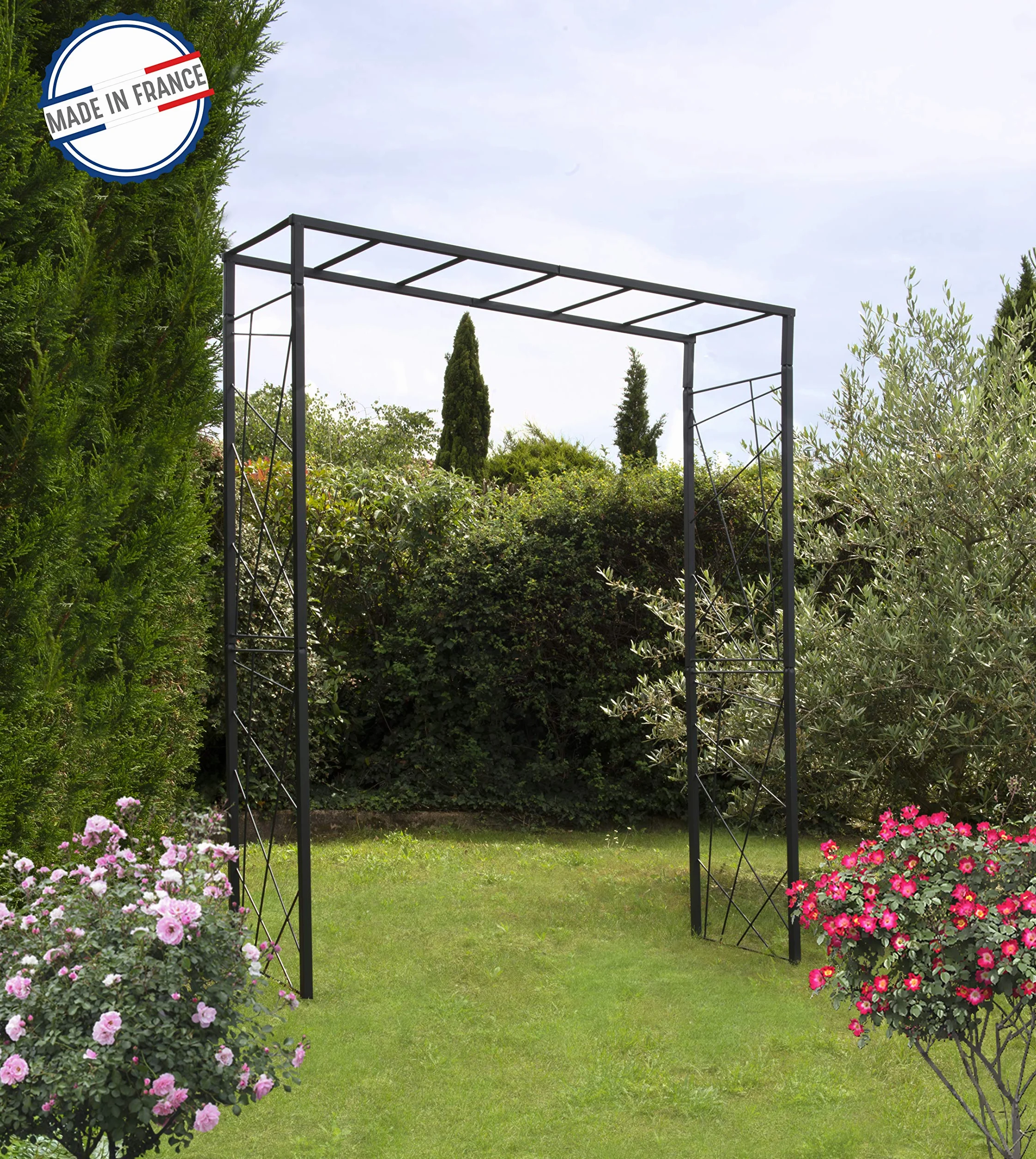 Louis Moulin Pergola Tube CAR25 Mandala antracyt 156 x 50 x 198 cm