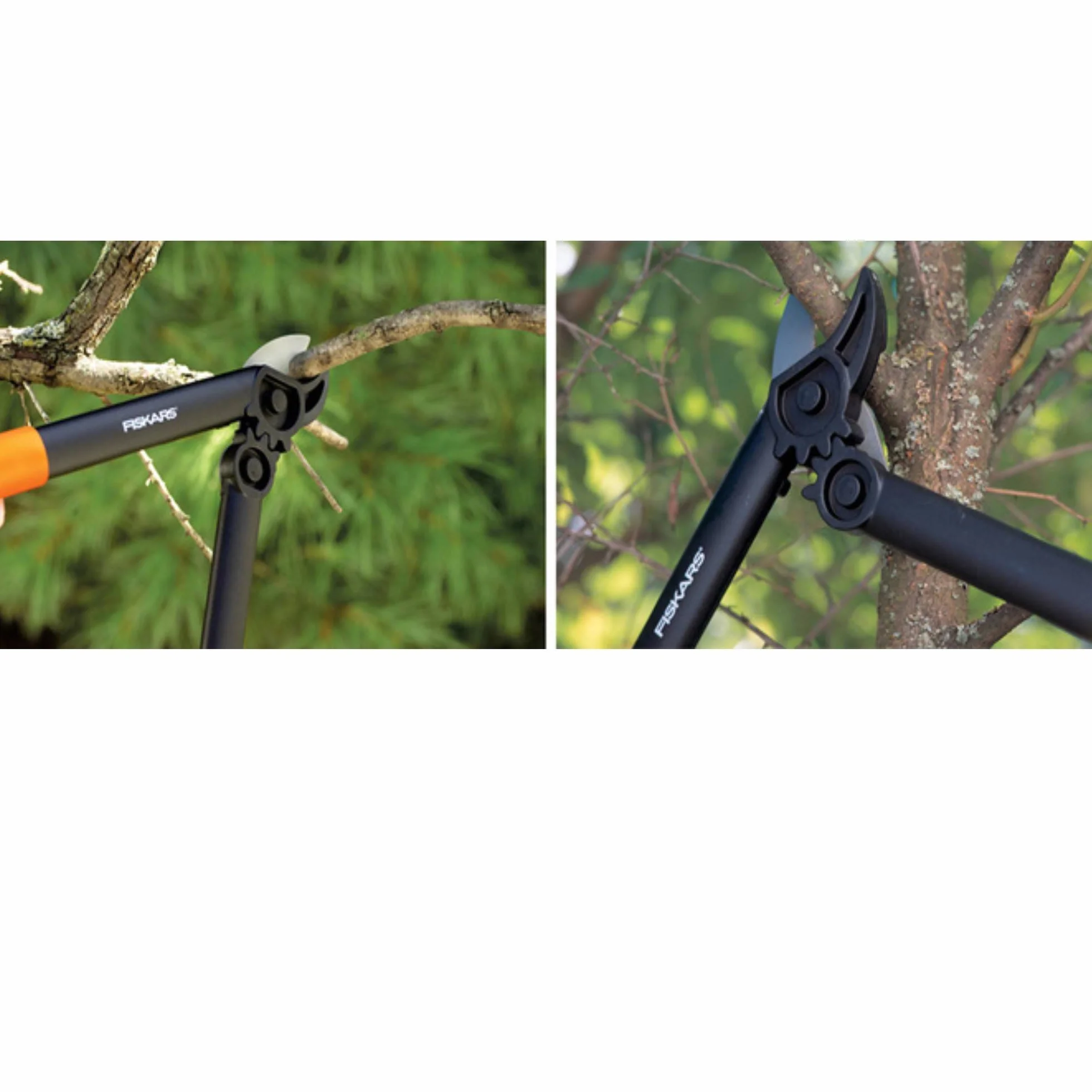 Fiskars PowerGear Sekator kowadełkowy 39 cm, hartowana stal, powłoka nieprzywierająca, czarny/pomarańczowy