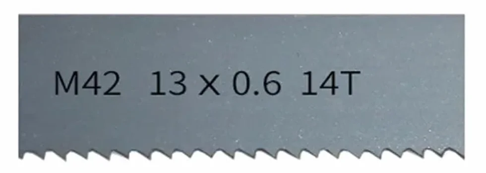 Brzeszczot do piły taśmowej, M42 bimetaliczny brzeszczot taśmowy 14TPI, brzeszczot piły taśmowej 13mm 1/2 cala, ostry brzeszczot do cięcia twardego drewna narzędzie metalowe 1 szt.(1670mm)