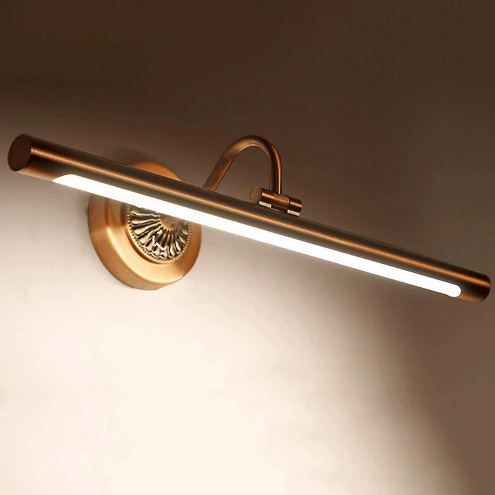 Lustro Kąpielowe Akrylowe Wodoodporne Anti-Fog 45.5 cm 55.5 cm 65.5 cm Oświetlenie Ściany Warm Light 12W