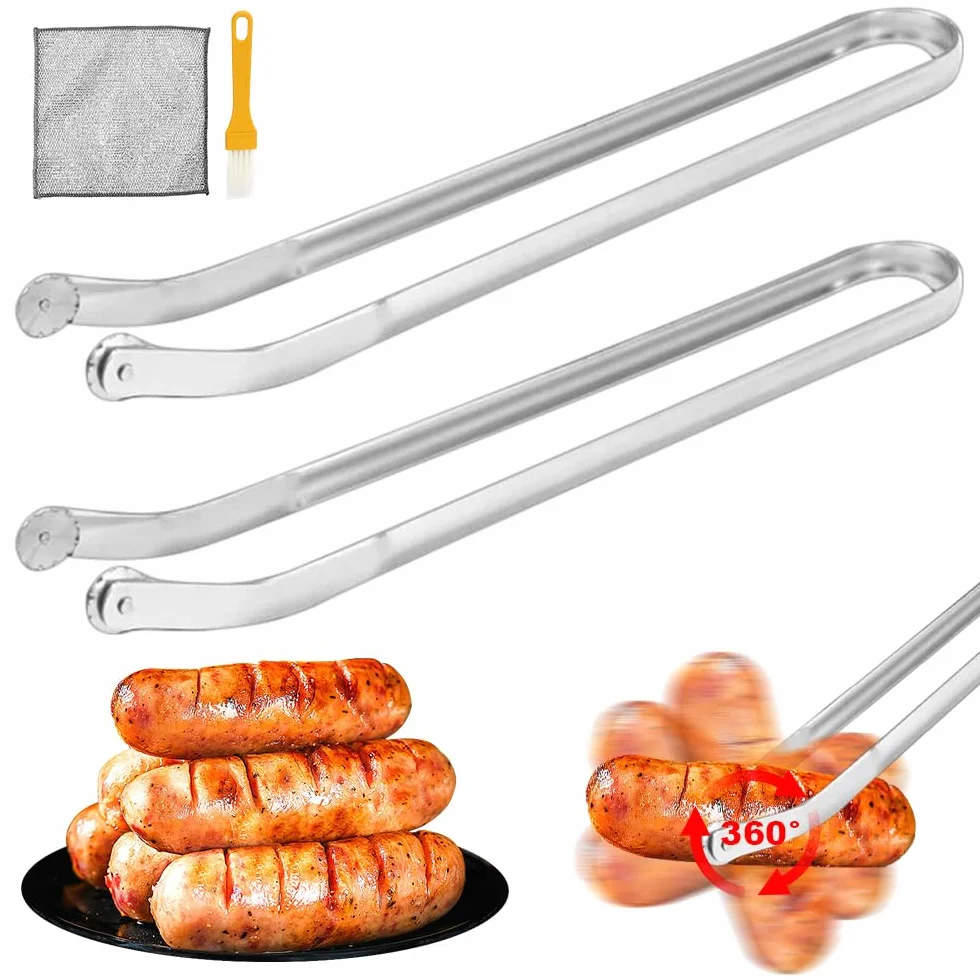 Mineup Szczypce do grillowania 38 cm 2 sztuki z silikonową szczotką