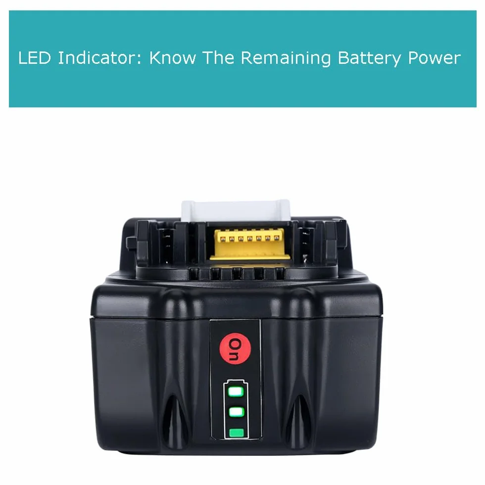 Akumulator kompatybilny z akumulatorem Makita 18 V z ładowarką DC18RC do BL1860B BL1850B BL1850 BL1840 BL1830, do akumulatorowej piły łańcuchowej MAK DUC353 DUC355Z, DDF485Z, 2 sztuki