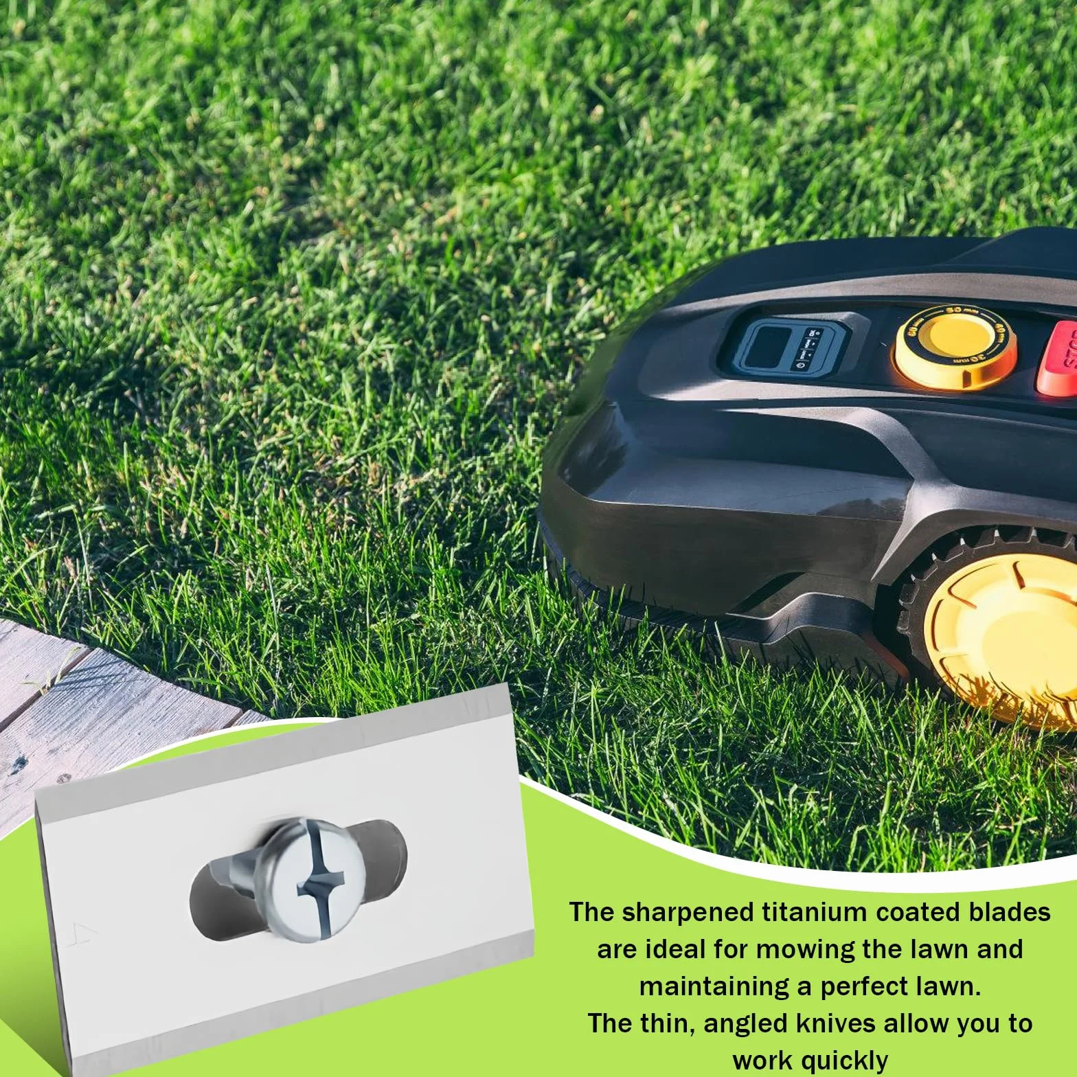 Ostrza ze stali nierdzewnej do Husqvarna Automower 40 sztuk grubość 0,65 mm