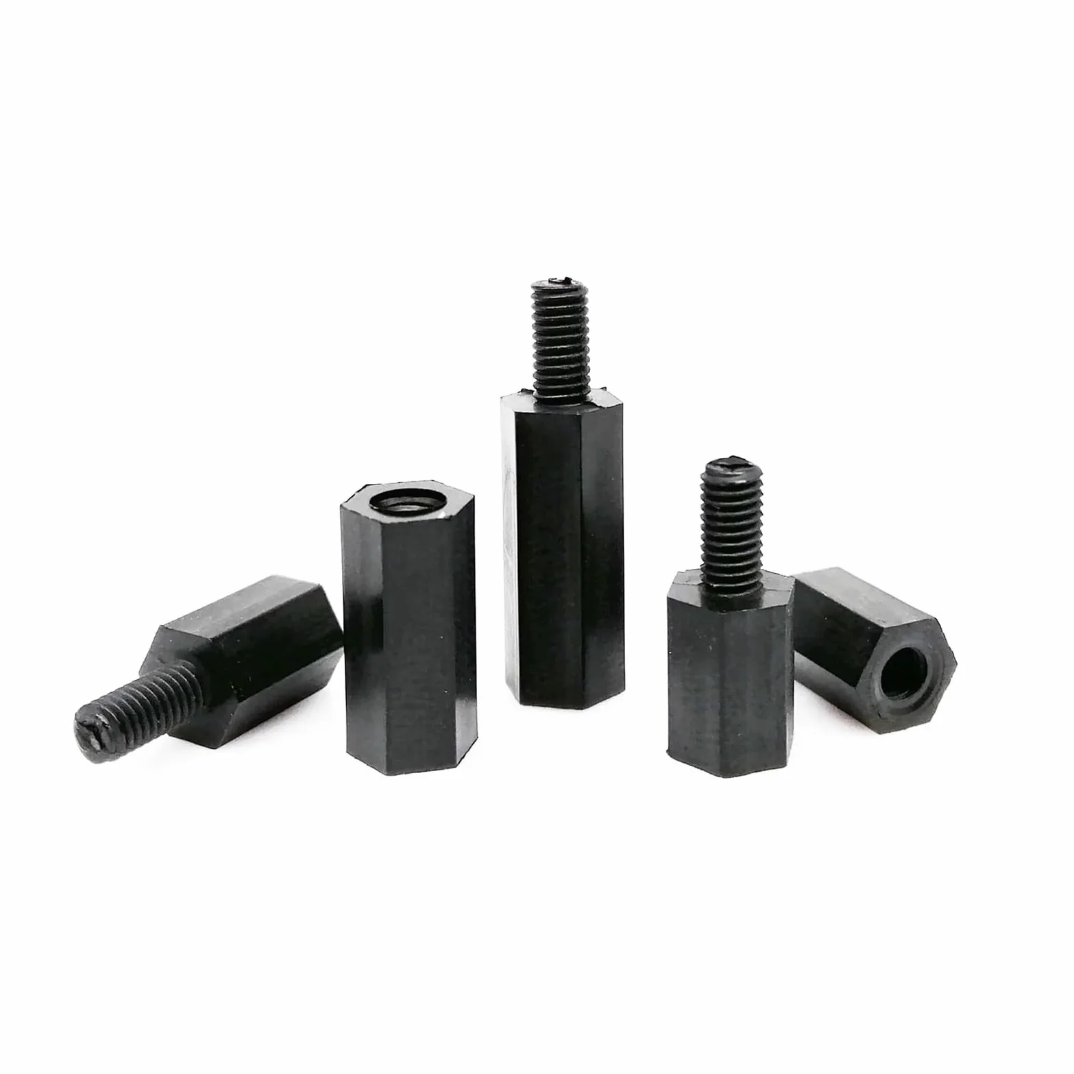Nylonowe podkładki dystansowe sześciokątne z, 445 do 1300 szt. M2,5 M3 M4 Płyta główna Czarny ABS Nylon Zestaw nakrętek sześciokątnych dystansowych(M2 1300pcs)